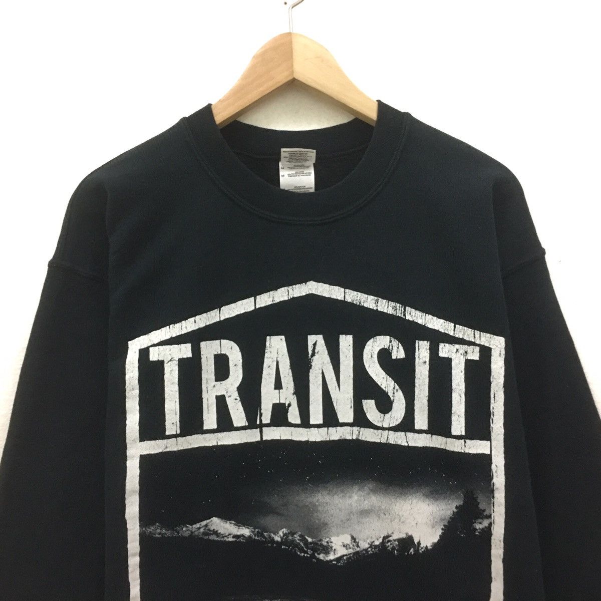 The Mountain × Transit Vintage Gildan Sweatshirt CrewNeck Biglogo Transit Mountain Size US M / EU 48-50 / 2 - 2 Thumbnail