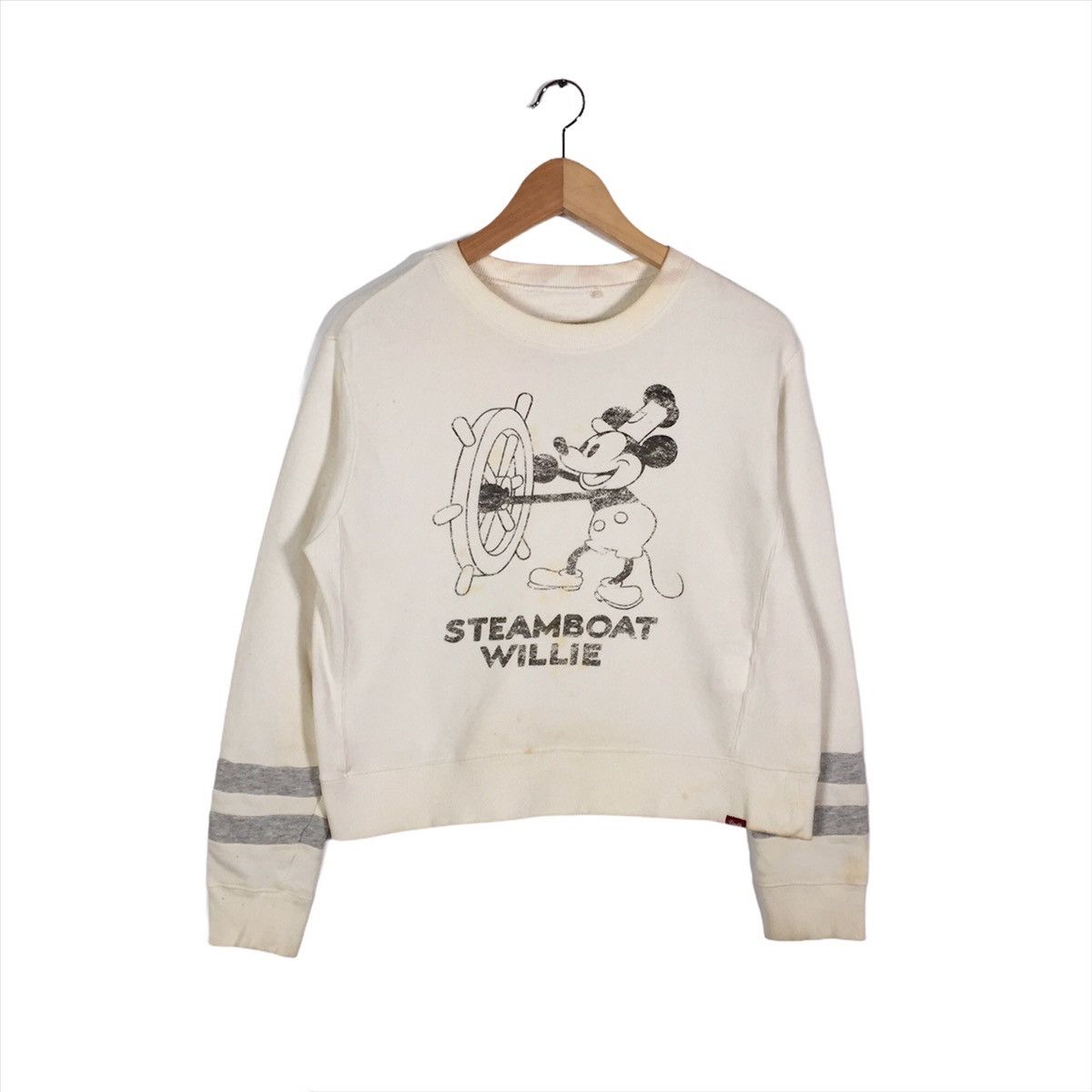 Vintage Mickey Mouse Sweatshirt Biglogo Steamboat Willie