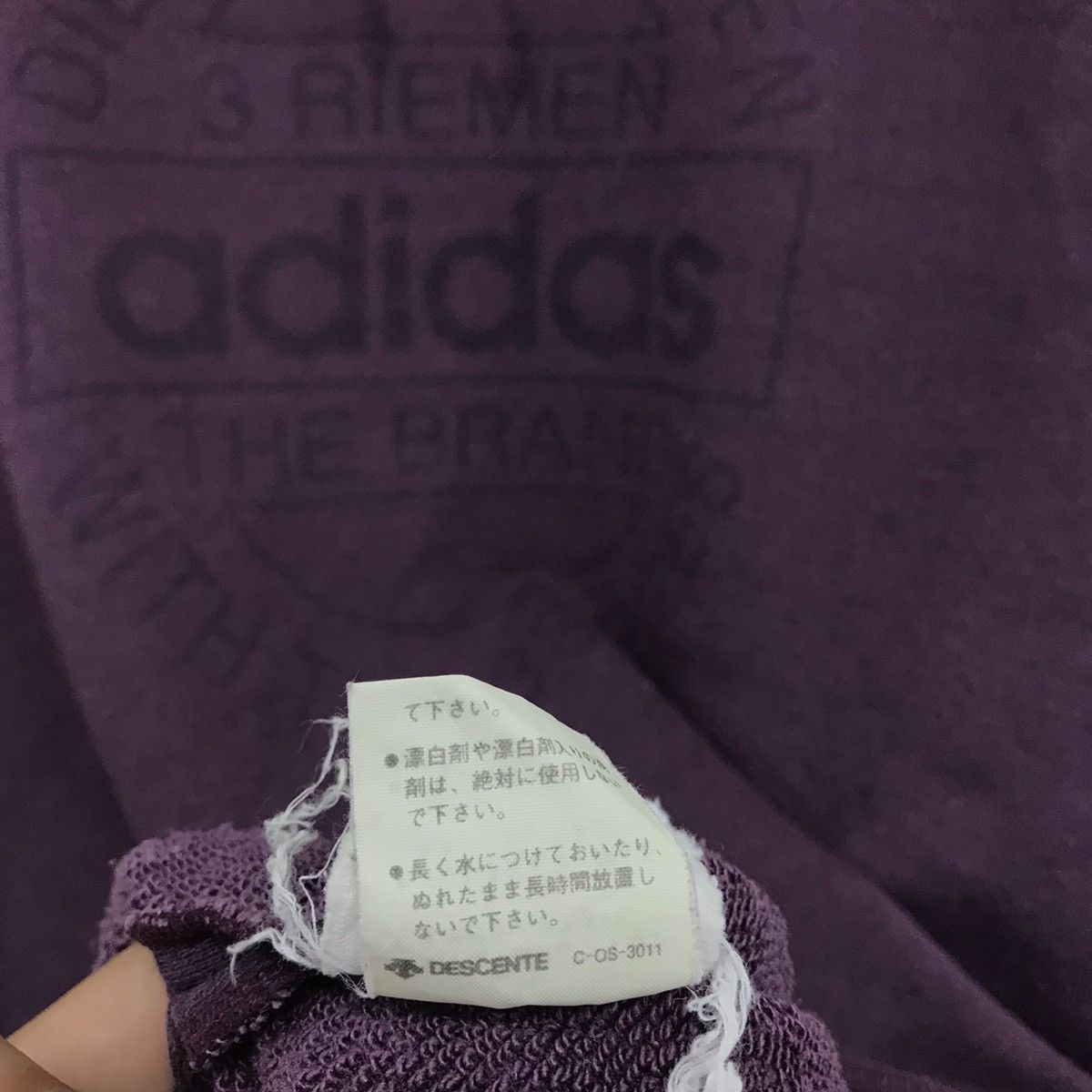 Adidas × Vintage Vintage Adidas Big Spellout Adidas Trefoils Adidas Stripes Size US L / EU 52-54 / 3 - 9 Thumbnail