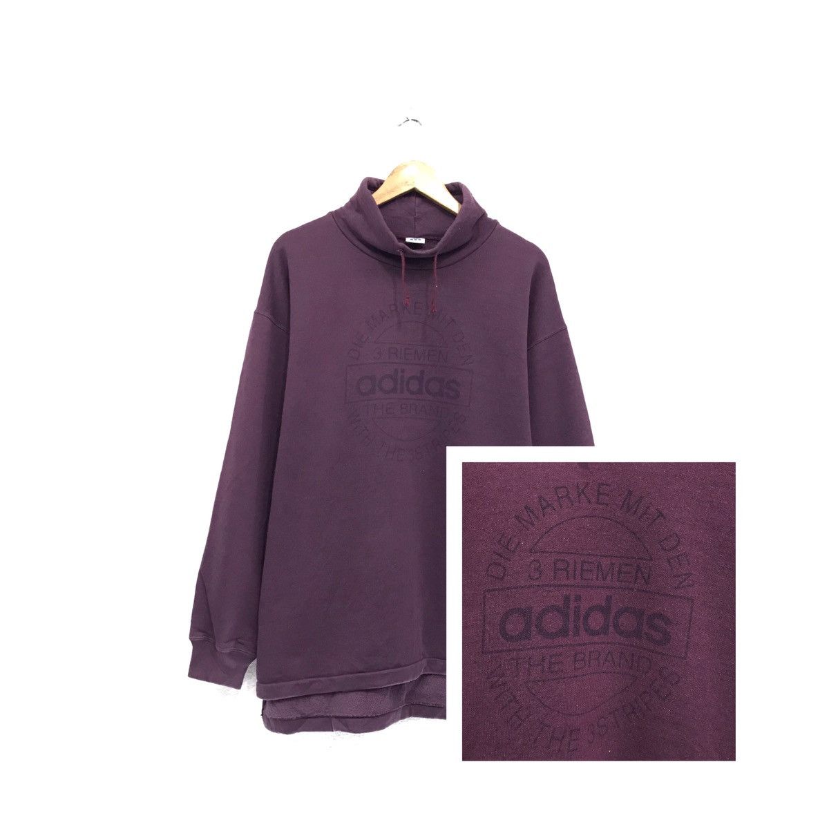 Adidas × Vintage Vintage Adidas Big Spellout Adidas Trefoils Adidas Stripes Size US L / EU 52-54 / 3 - 1 Thumbnail
