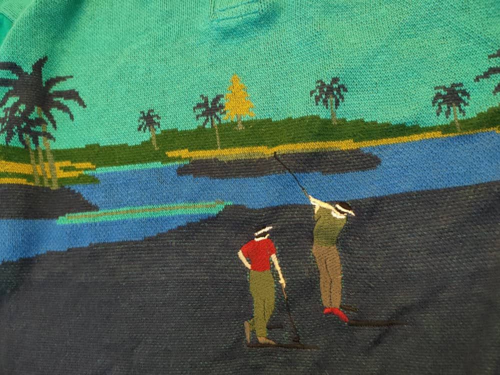 Japanese Brand Vintage Lapineal Golf Knitted Swaeter Size US M / EU 48-50 / 2 - 2 Thumbnail