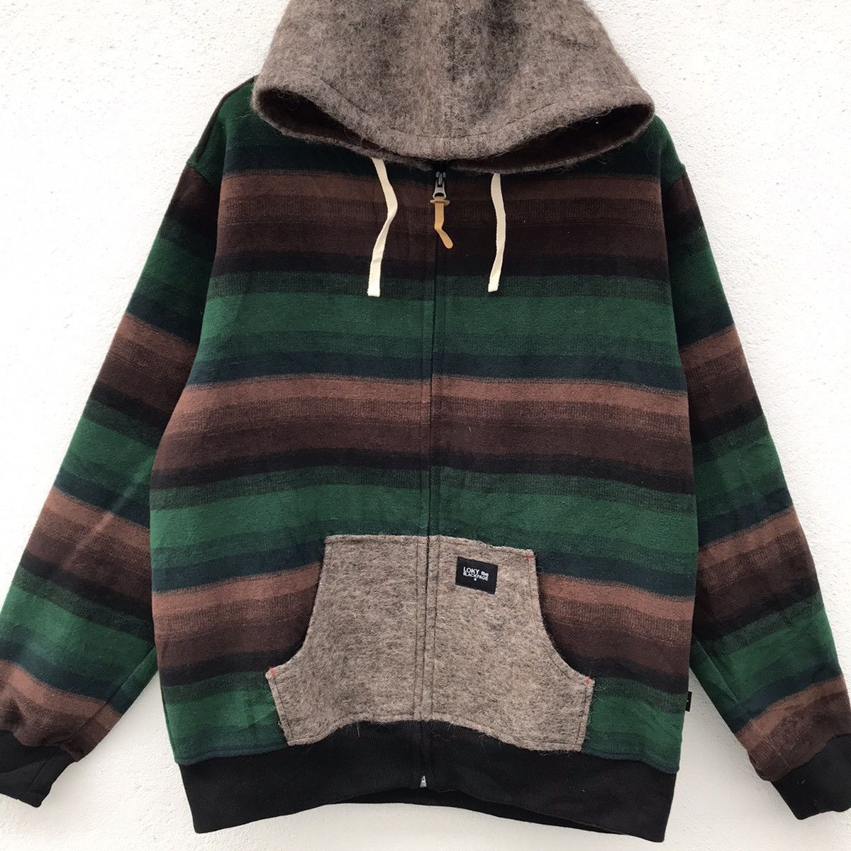 Japanese Brand Loky the Blackpage Border Striped Hooded Sweater Size US XL / EU 56 / 4 - 2 Thumbnail