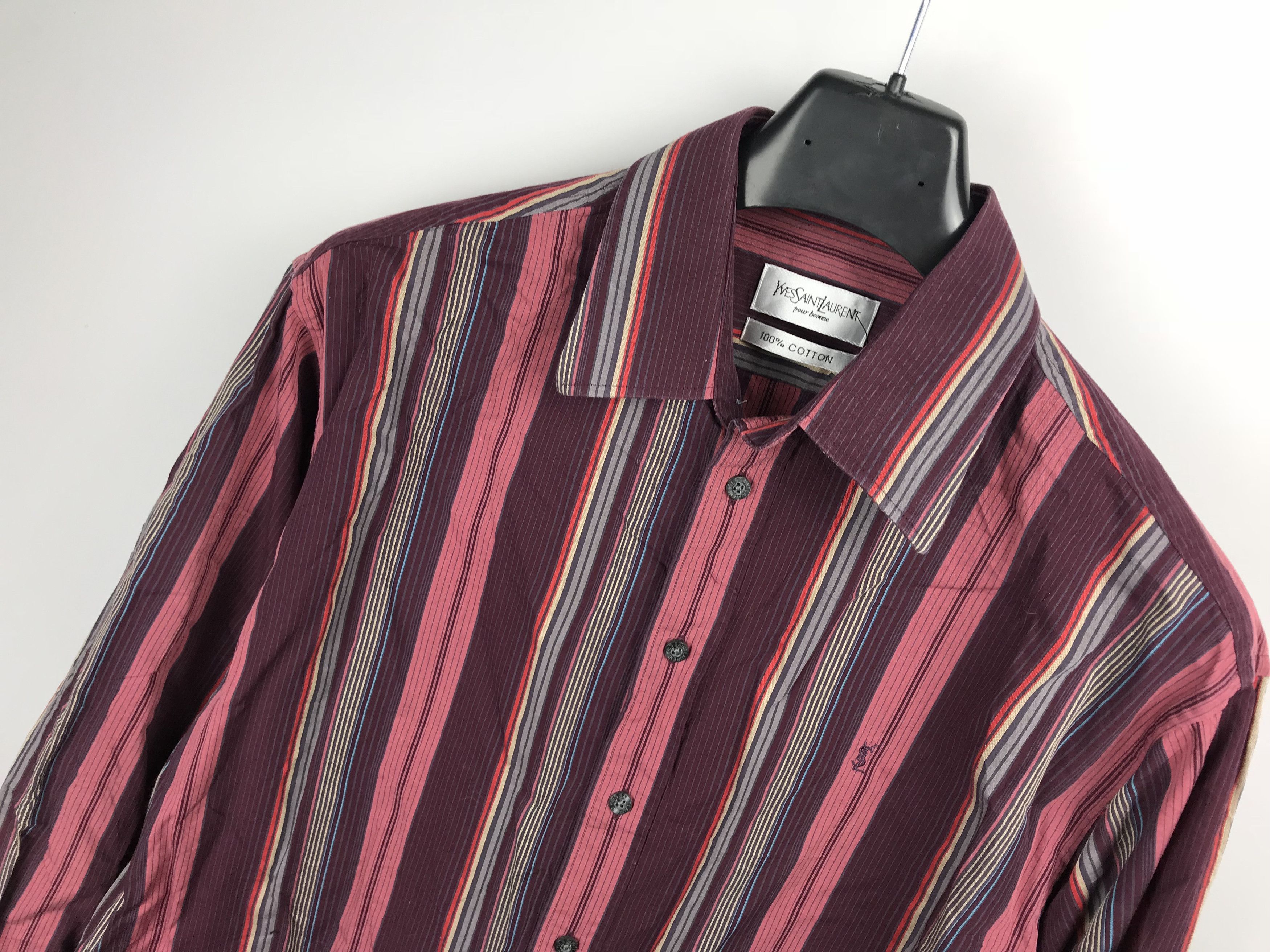 Vintage × Yves Saint Laurent Yves Saint Laurent Ysl Pour Homme Vintage Shirt Size US L / EU 52-54 / 3 - 2 Thumbnail