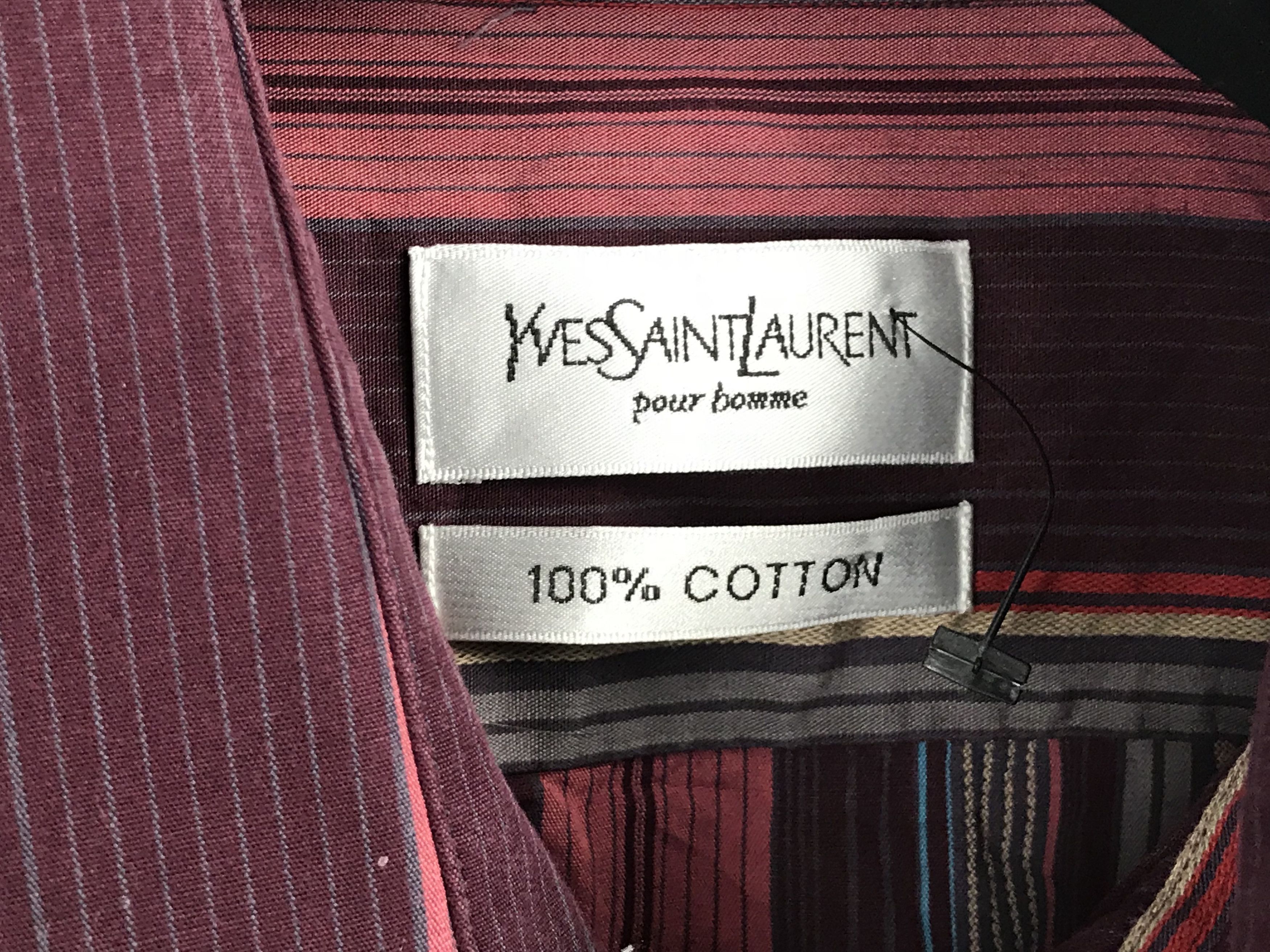 Vintage × Yves Saint Laurent Yves Saint Laurent Ysl Pour Homme Vintage Shirt Size US L / EU 52-54 / 3 - 4 Thumbnail