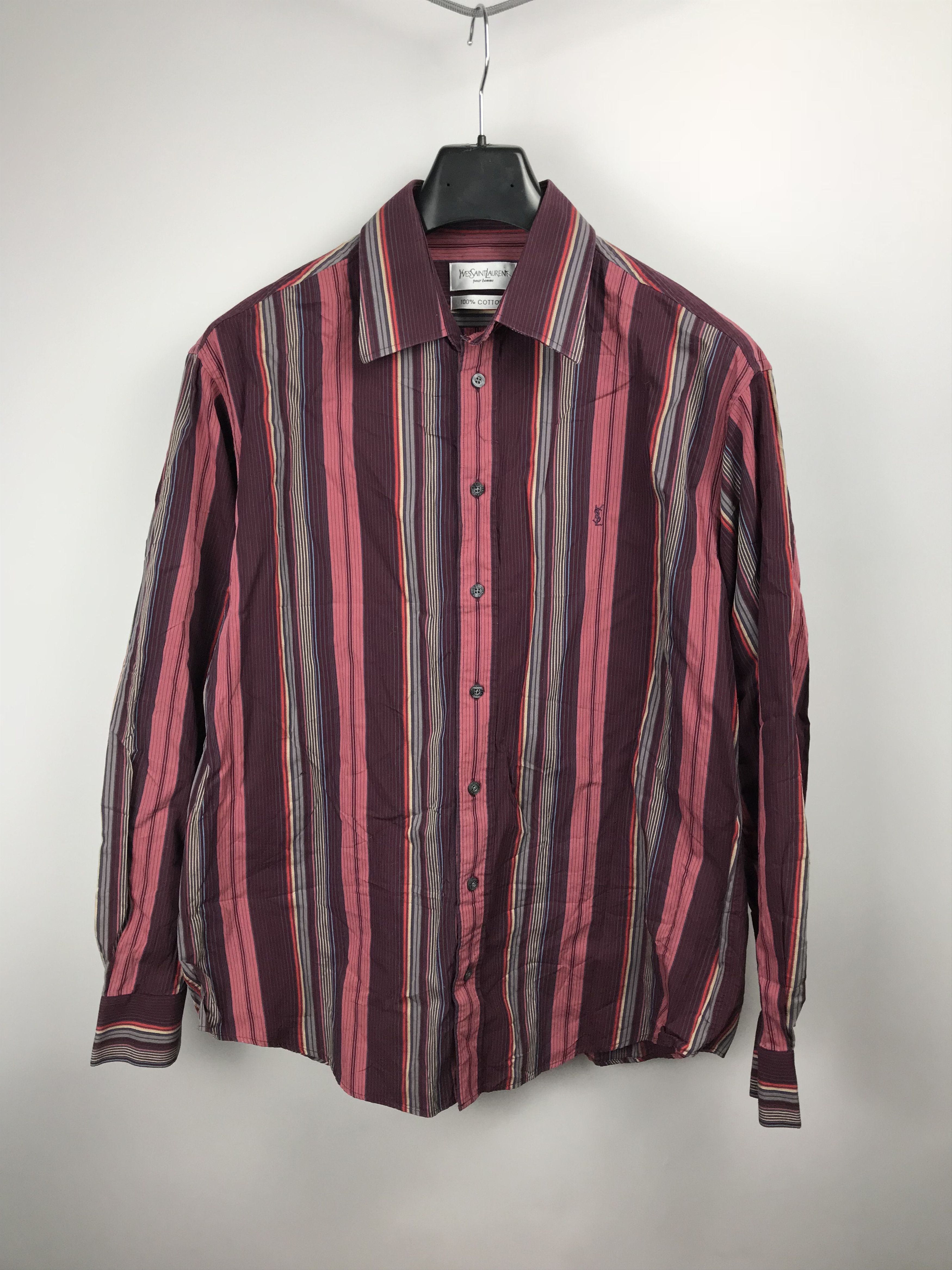 Vintage × Yves Saint Laurent Yves Saint Laurent Ysl Pour Homme Vintage Shirt Size US L / EU 52-54 / 3 - 1 Thumbnail