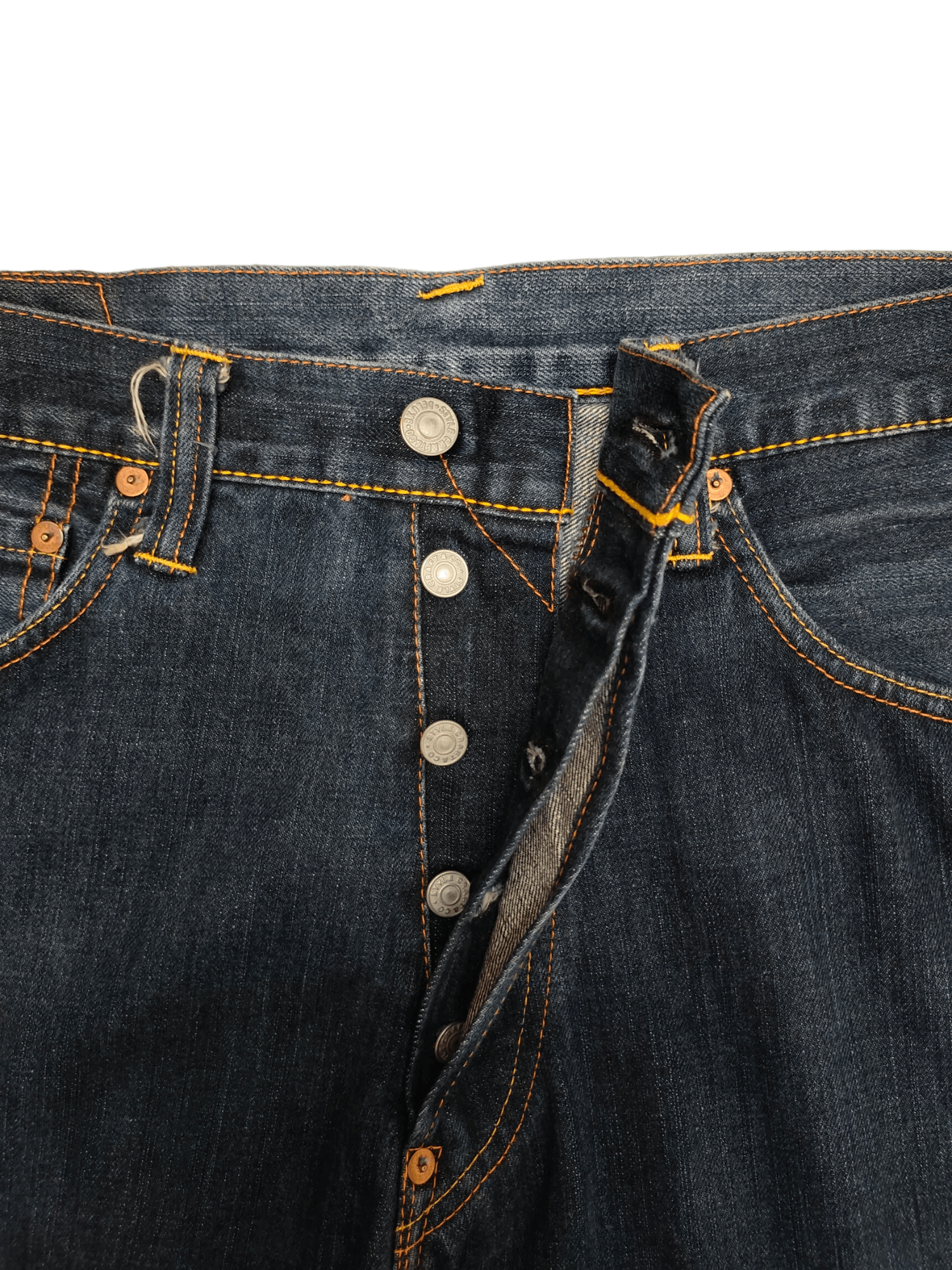 Evisu Evisu No 3 Yellow Seagull Paint Denim Jeans Size US 32 / EU 48 - 16 Thumbnail