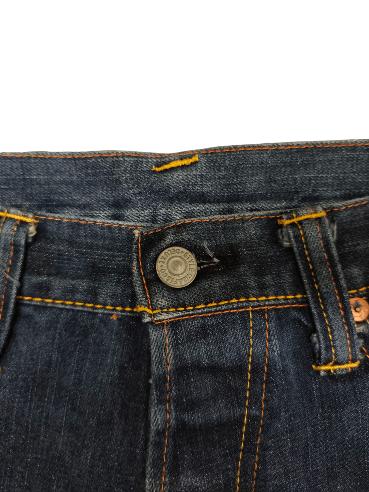 Evisu Evisu No 3 Yellow Seagull Paint Denim Jeans Size US 32 / EU 48 - 17 Thumbnail