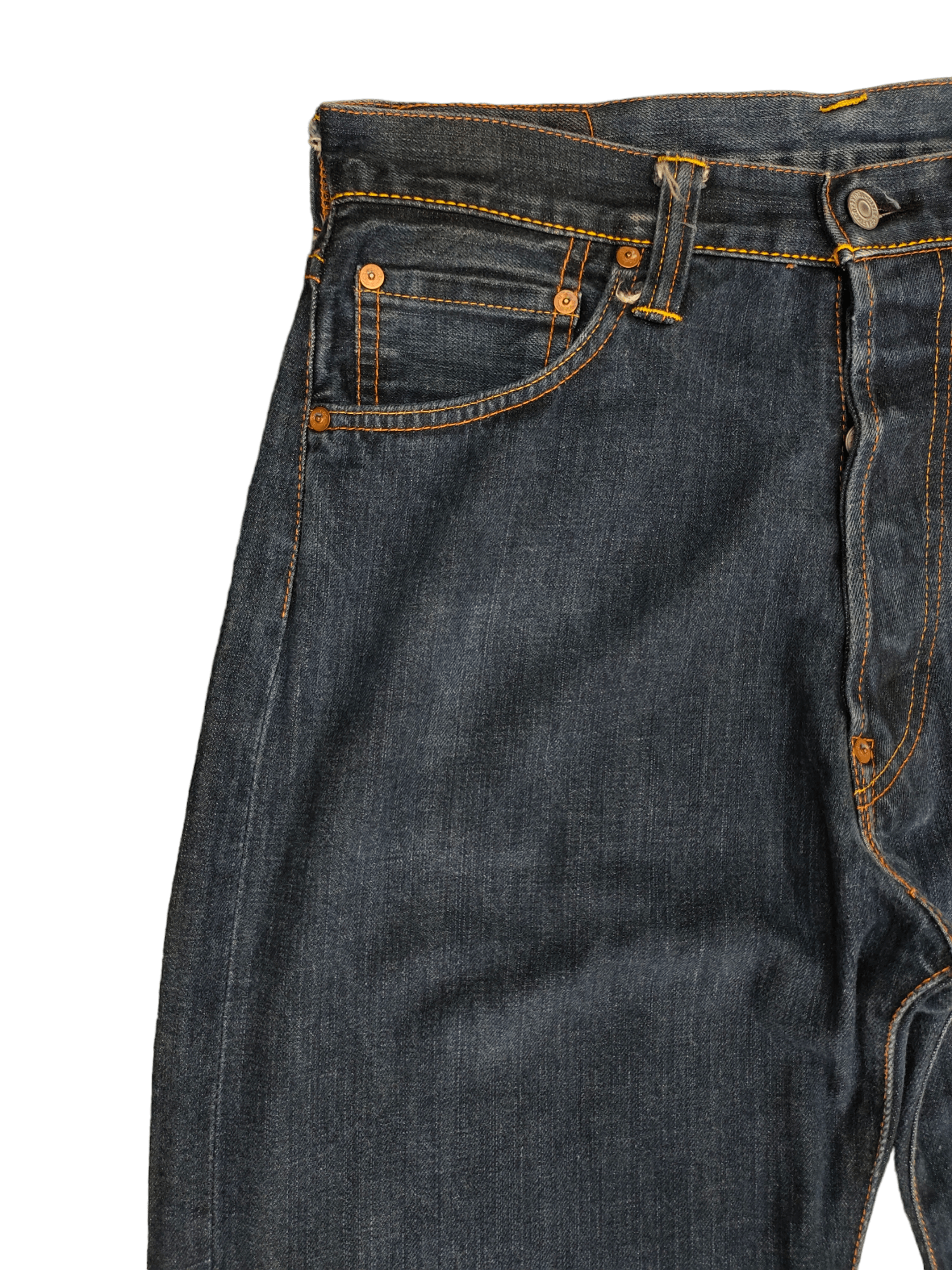 Evisu Evisu No 3 Yellow Seagull Paint Denim Jeans Size US 32 / EU 48 - 14 Thumbnail