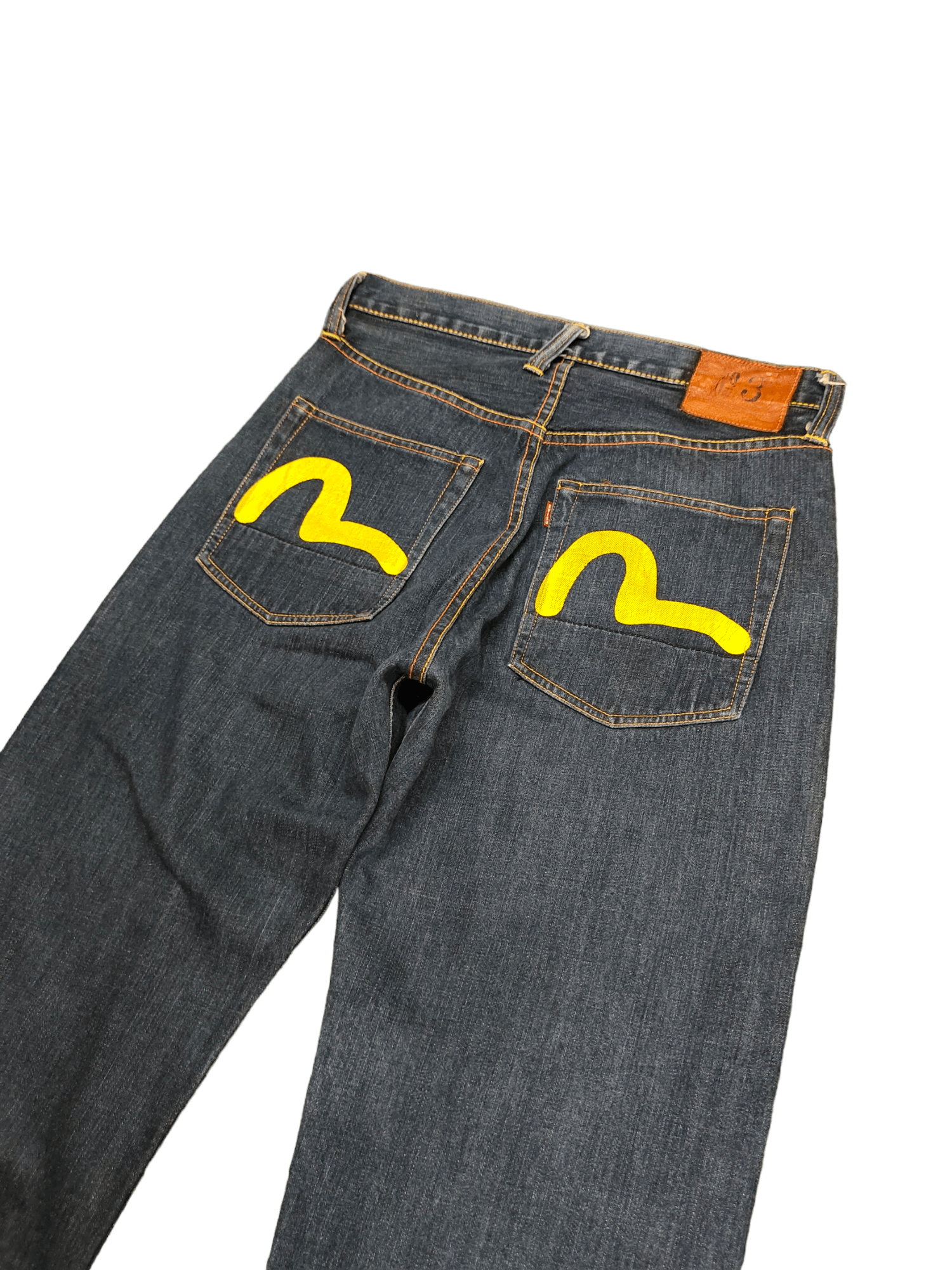 Evisu Evisu No 3 Yellow Seagull Paint Denim Jeans Size US 32 / EU 48 - 1 Thumbnail