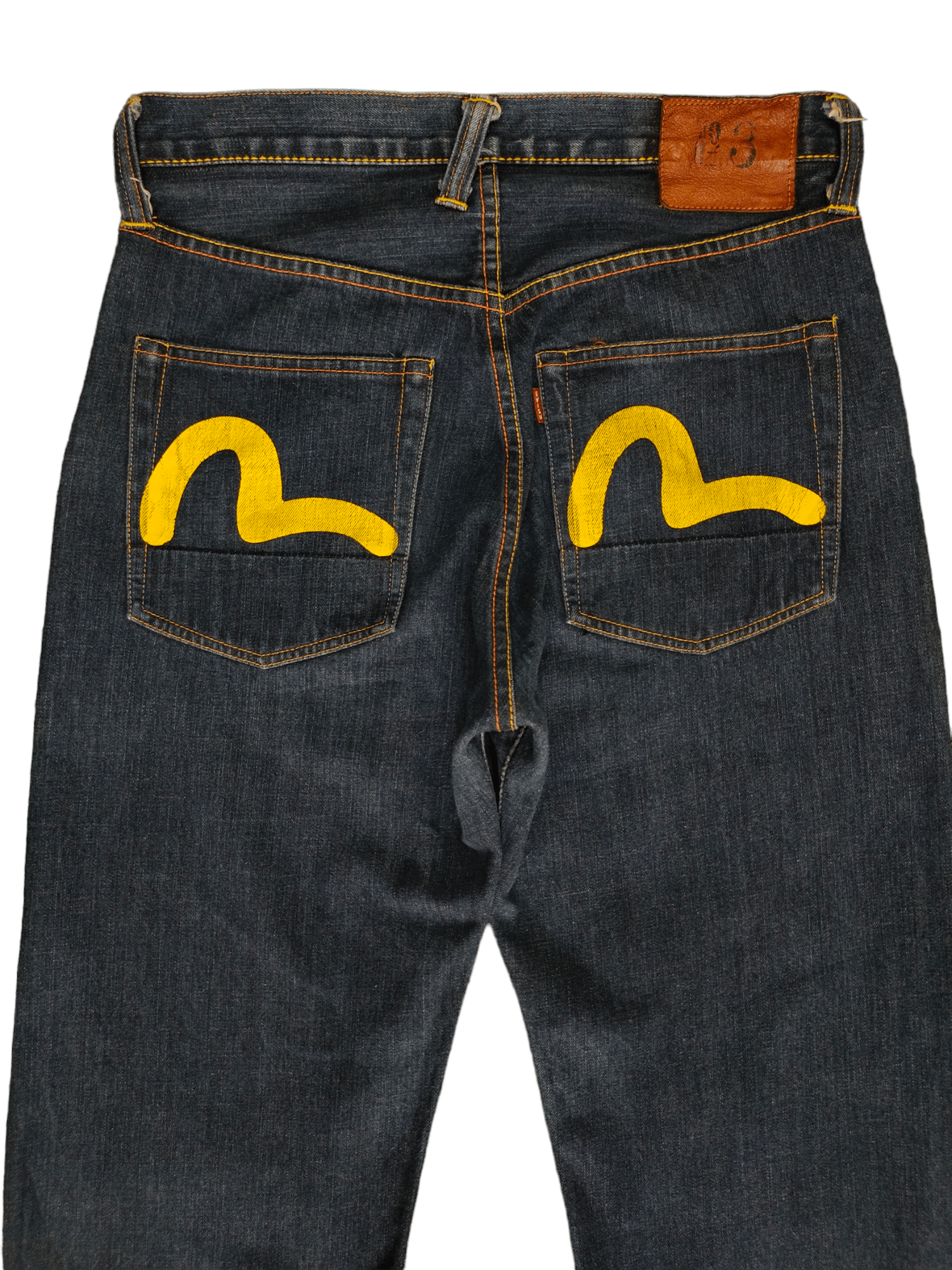 Evisu Evisu No 3 Yellow Seagull Paint Denim Jeans Size US 32 / EU 48 - 6 Thumbnail