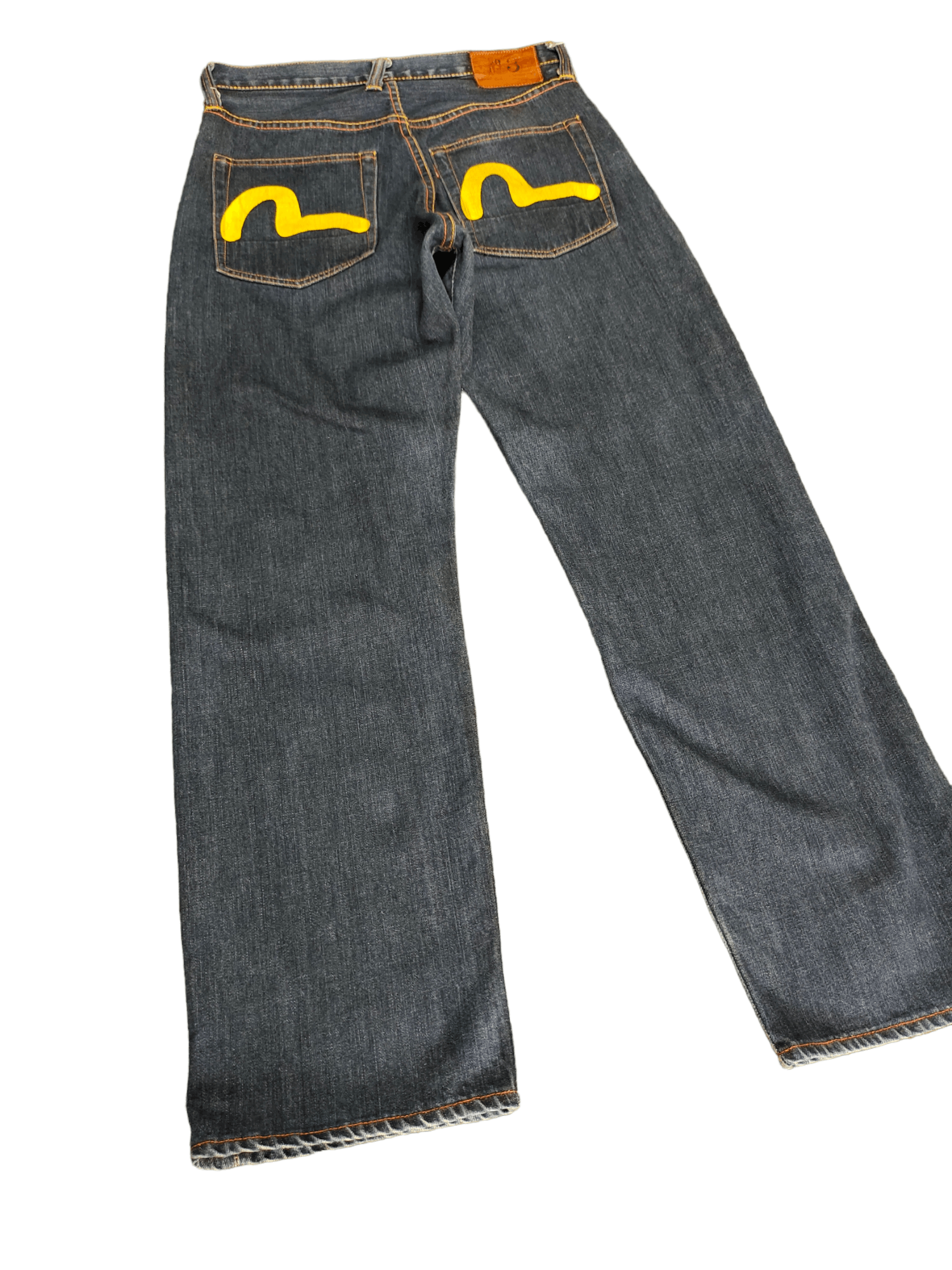 Evisu Evisu No 3 Yellow Seagull Paint Denim Jeans Size US 32 / EU 48 - 4 Thumbnail
