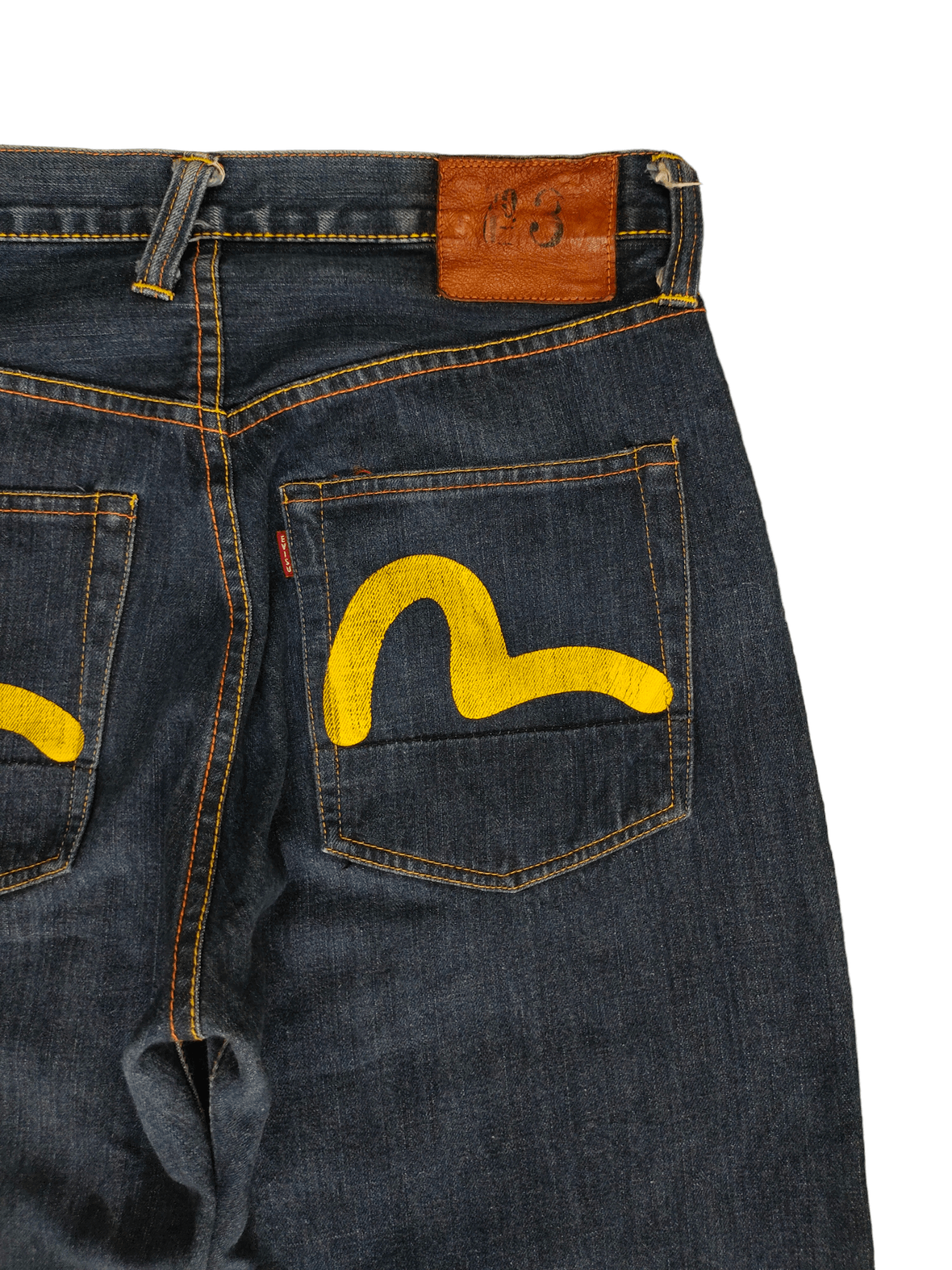 Evisu Evisu No 3 Yellow Seagull Paint Denim Jeans Size US 32 / EU 48 - 7 Thumbnail