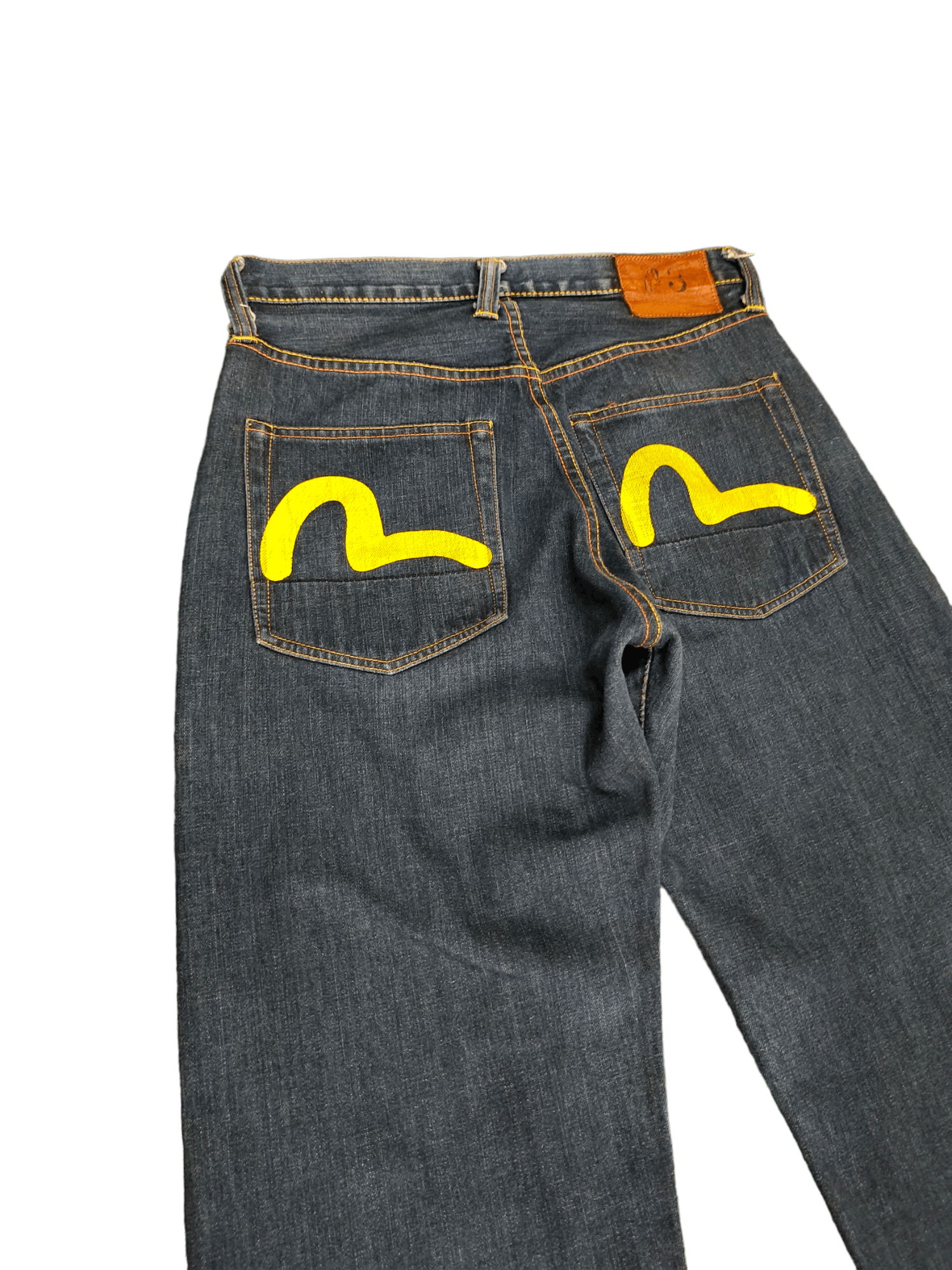 Evisu Evisu No 3 Yellow Seagull Paint Denim Jeans Size US 32 / EU 48 - 3 Thumbnail