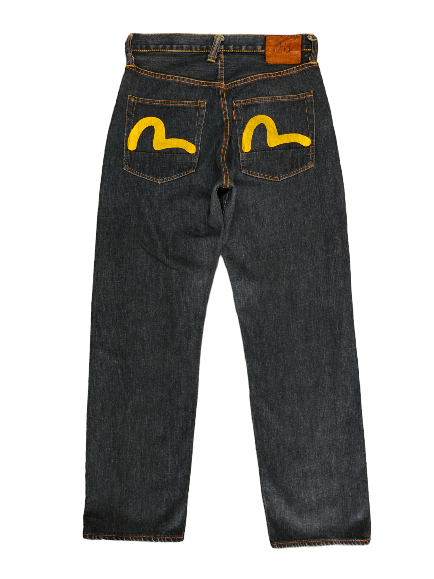 Evisu Evisu No 3 Yellow Seagull Paint Denim Jeans Size US 32 / EU 48 - 5 Thumbnail
