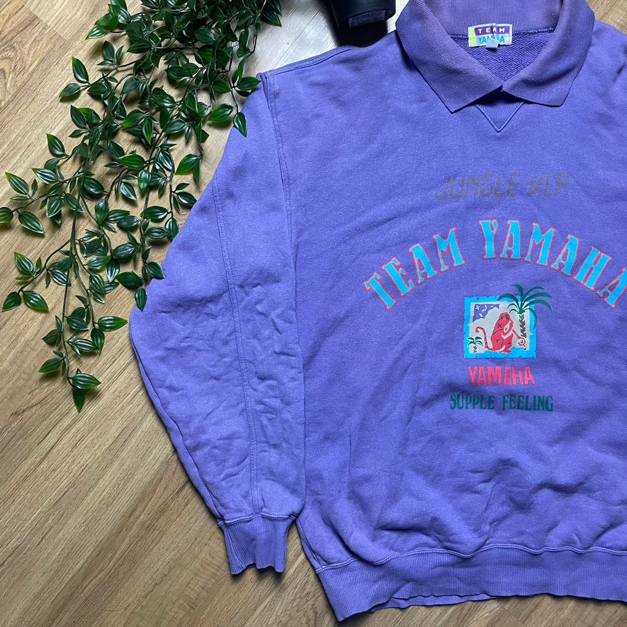 Vintage 90's Sweatshirt Team Yamaha Sport Jungle VIP Purple