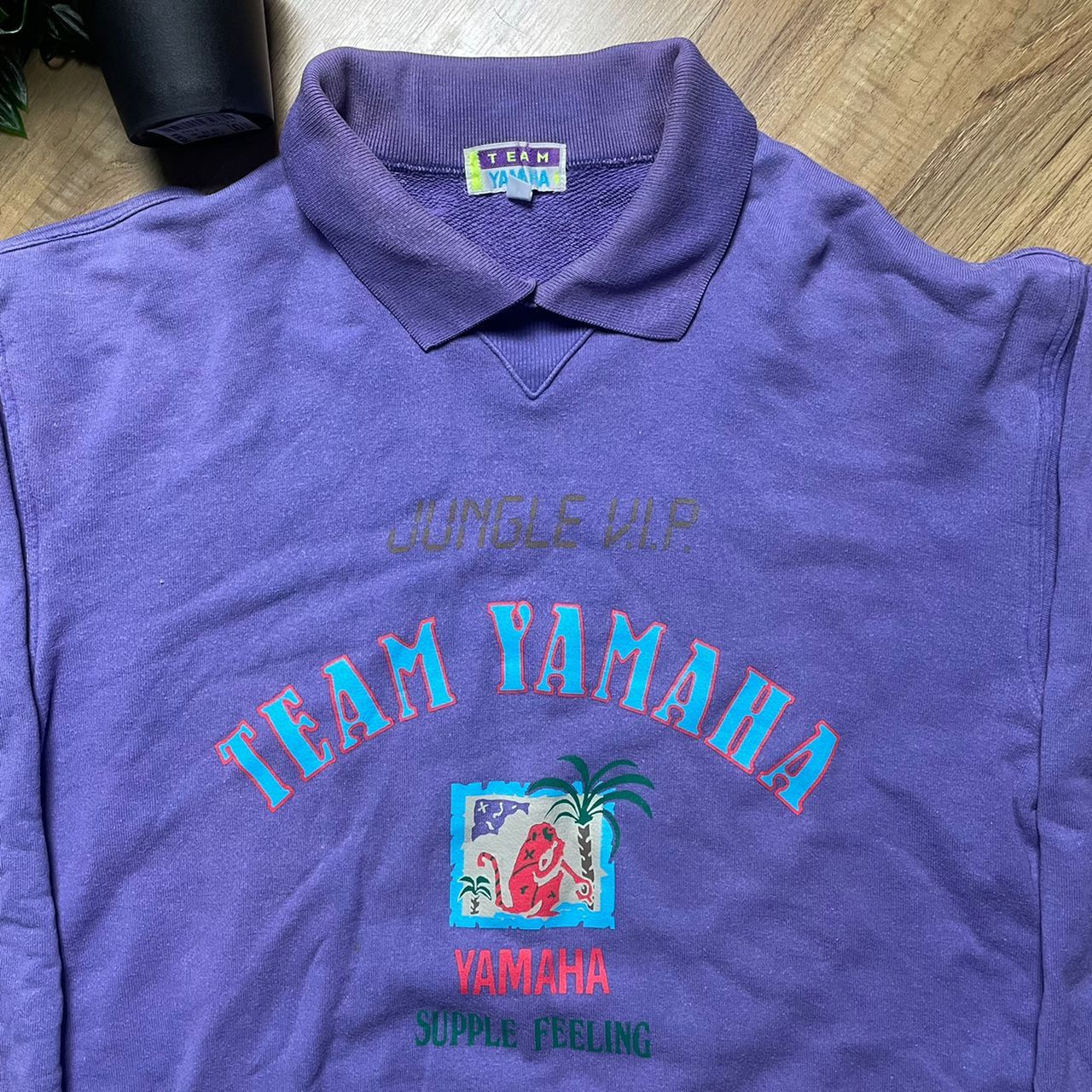Vintage 90's Sweatshirt Team Yamaha Sport Jungle VIP Purple