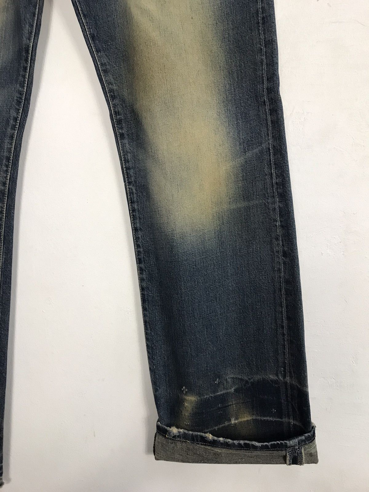 Levi's × Vintage Vintage Levi’s Distressed Design Buckle Back Denim Jeans Size US 33 - 6 Thumbnail