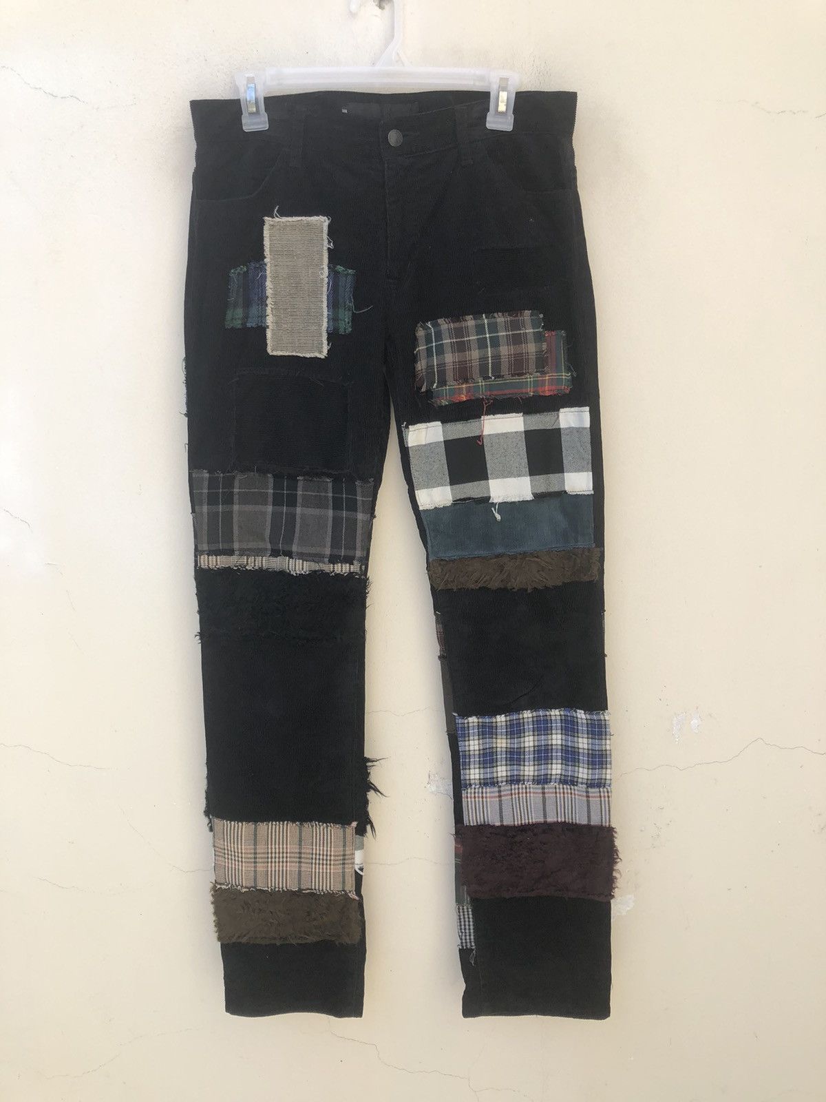 image of Magical Design Japan Patchwork Jeans Corduroy Pant in Black, Men's (Size 30)