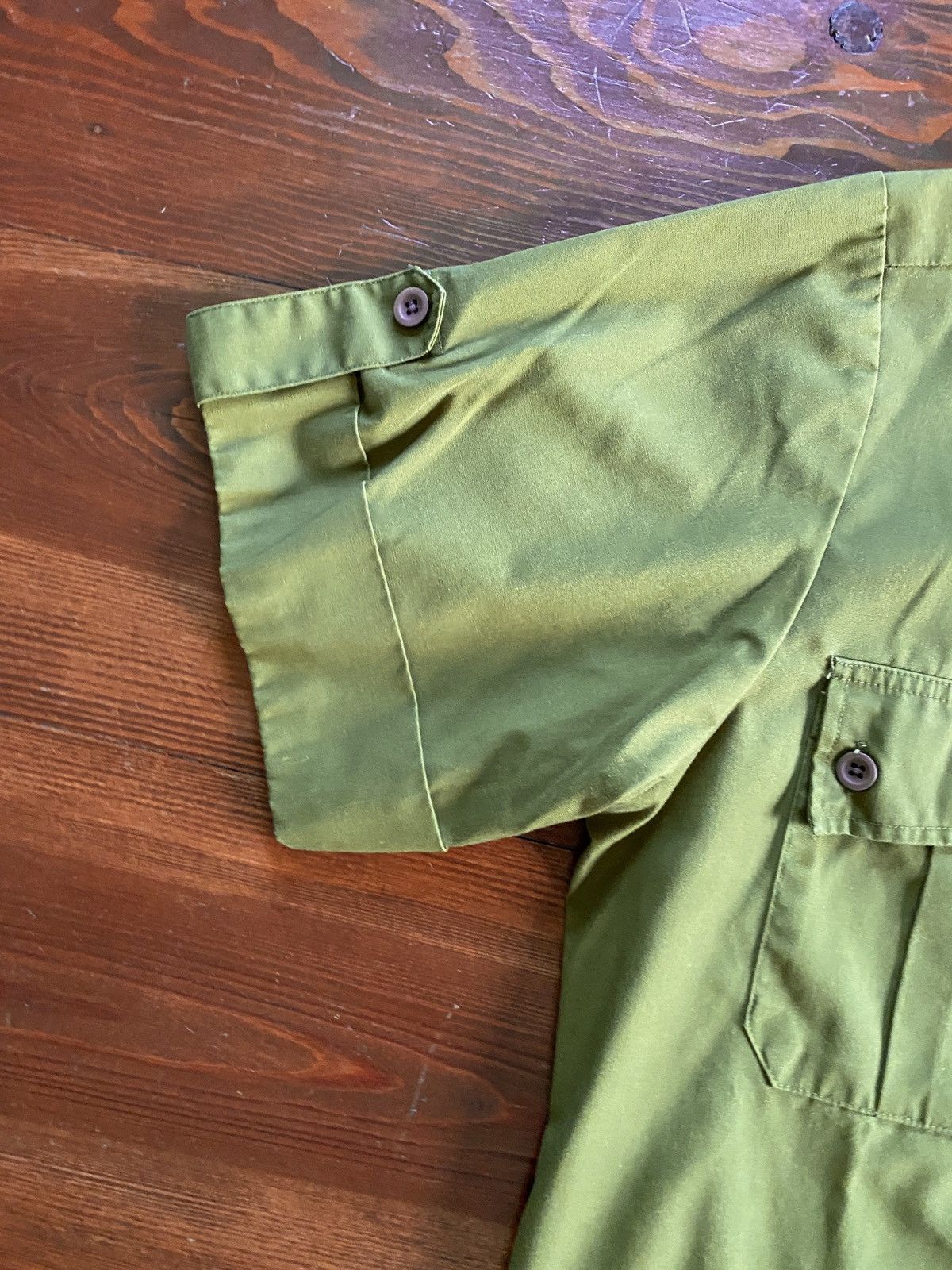 Vintage Vintage Olive Green Short Sleeve Uniform Button Up Size US M / EU 48-50 / 2 - 4 Thumbnail
