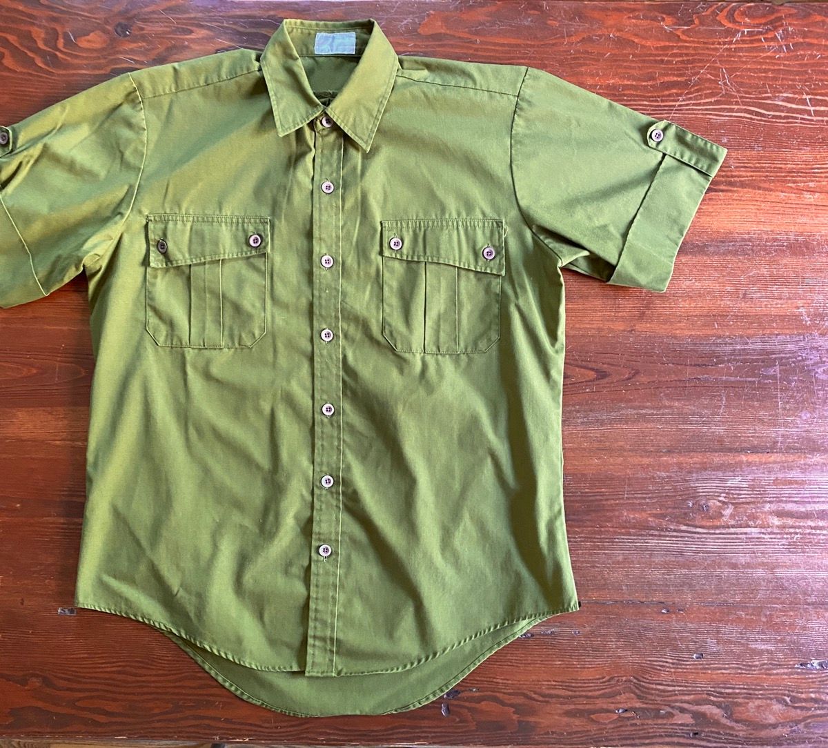 Vintage Vintage Olive Green Short Sleeve Uniform Button Up Size US M / EU 48-50 / 2 - 1 Preview