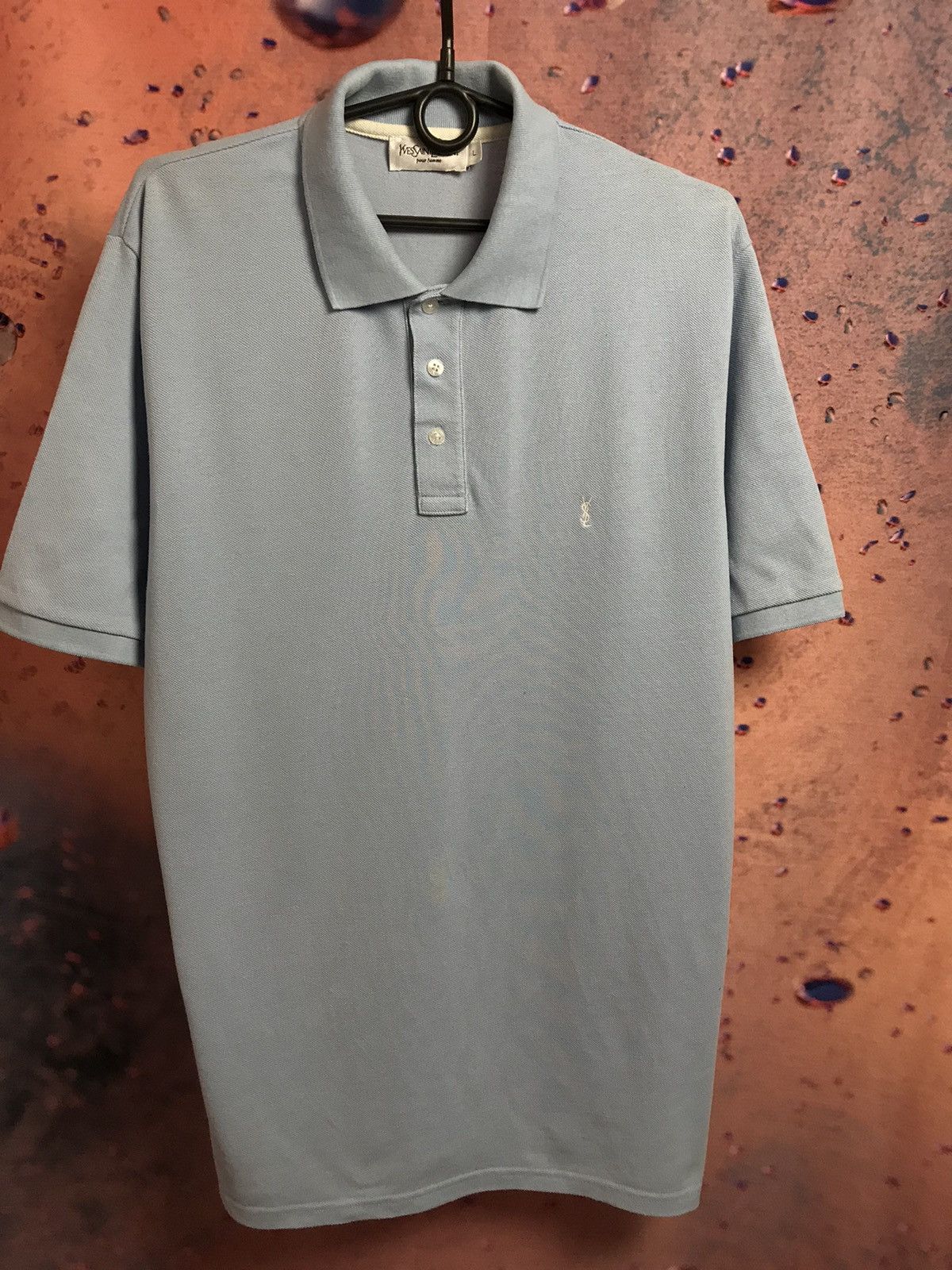 Yves Saint Laurent YSL Yves Saint Laurent luxury streetwear polo tee Size US L / EU 52-54 / 3 - 2 Thumbnail