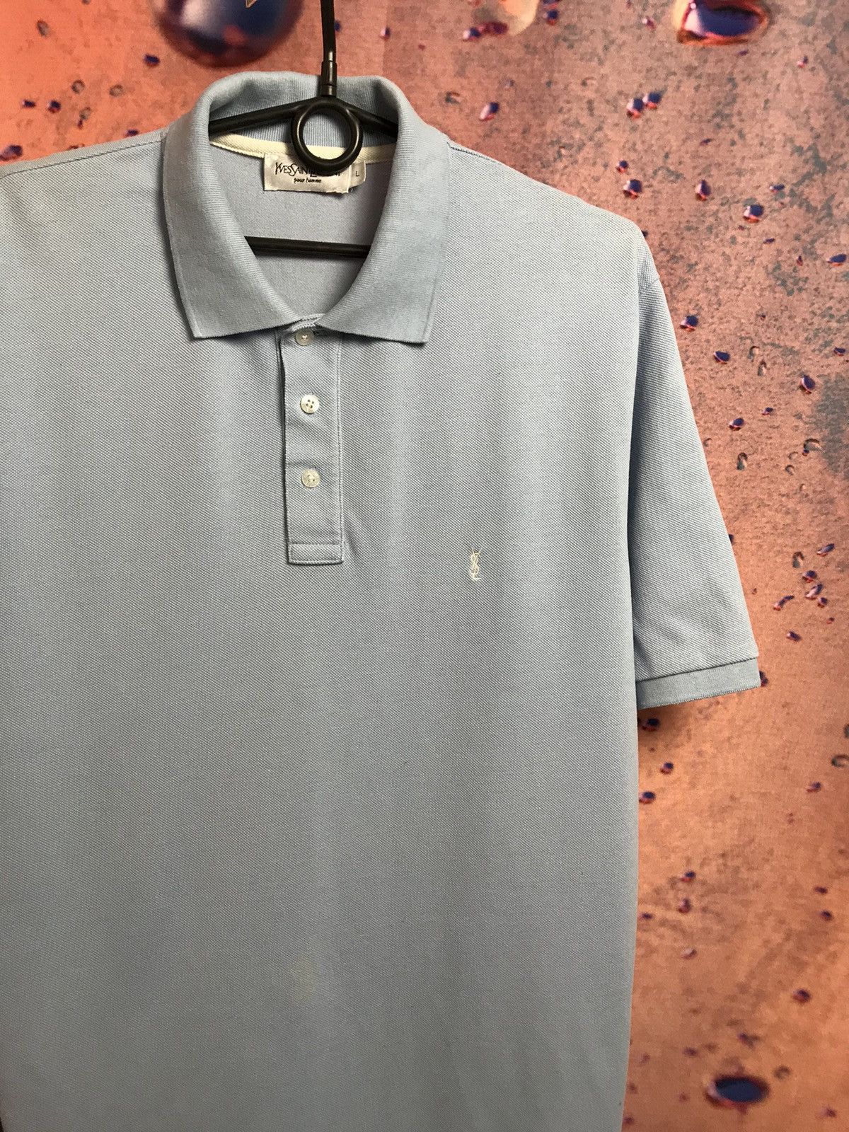 Yves Saint Laurent YSL Yves Saint Laurent luxury streetwear polo tee Size US L / EU 52-54 / 3 - 1 Thumbnail