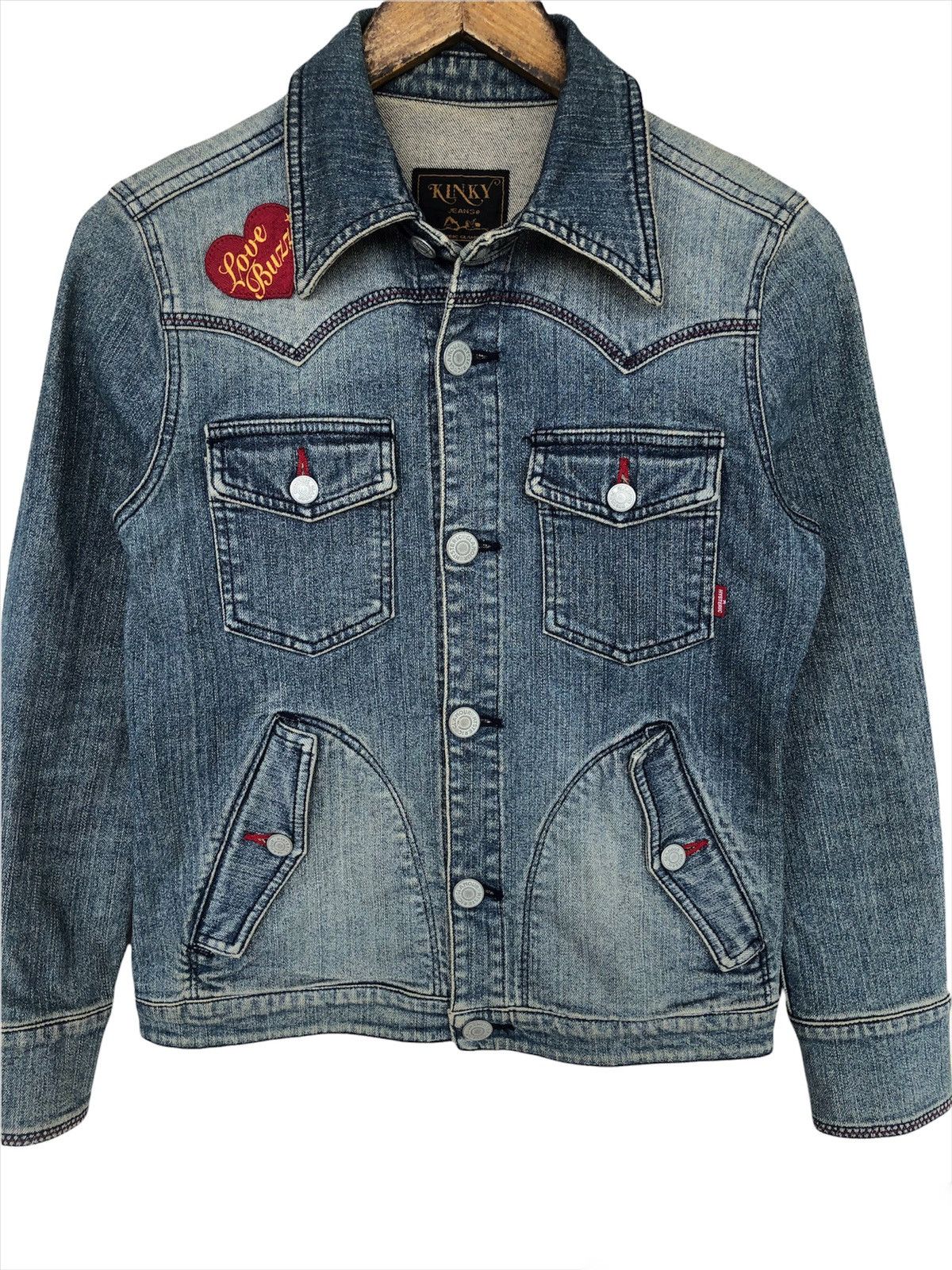 Hysteric Glamour GRAIL🔥90s Hysteric Glamour "Love Buzz" Nirvana Denim Jacket Size US S / EU 44-46 / 1 - 4 Thumbnail