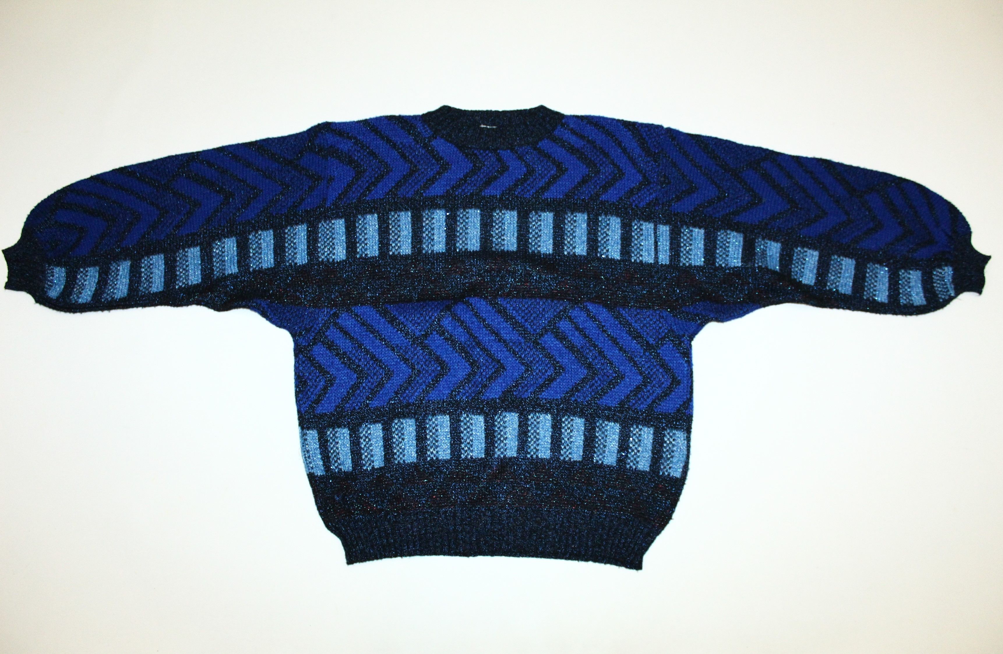 Japanese Brand 80s Rare Vtg Design Lambent Cable Knit Baggy Sweater Size US L / EU 52-54 / 3 - 2 Thumbnail