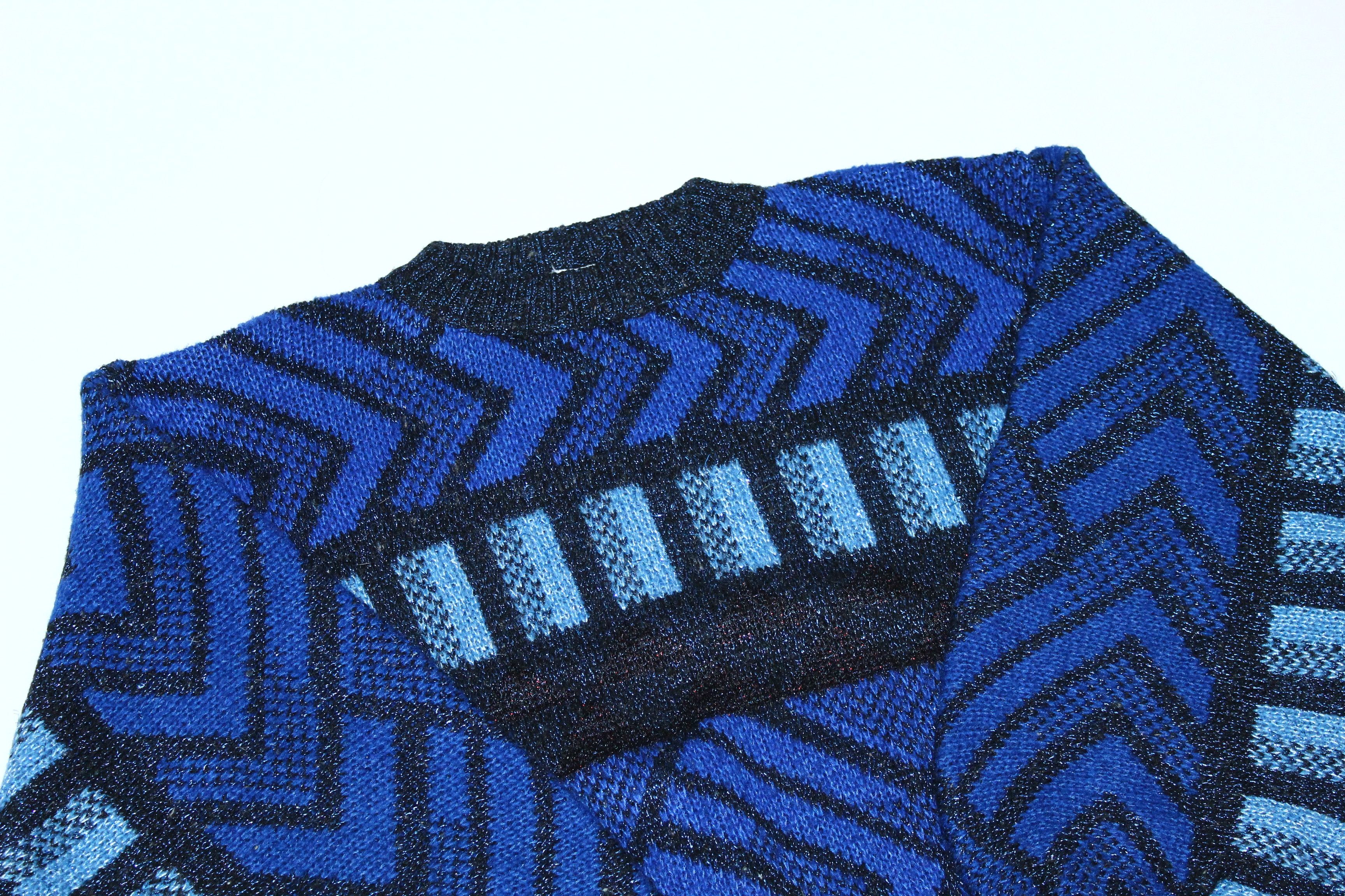 Japanese Brand 80s Rare Vtg Design Lambent Cable Knit Baggy Sweater Size US L / EU 52-54 / 3 - 3 Thumbnail