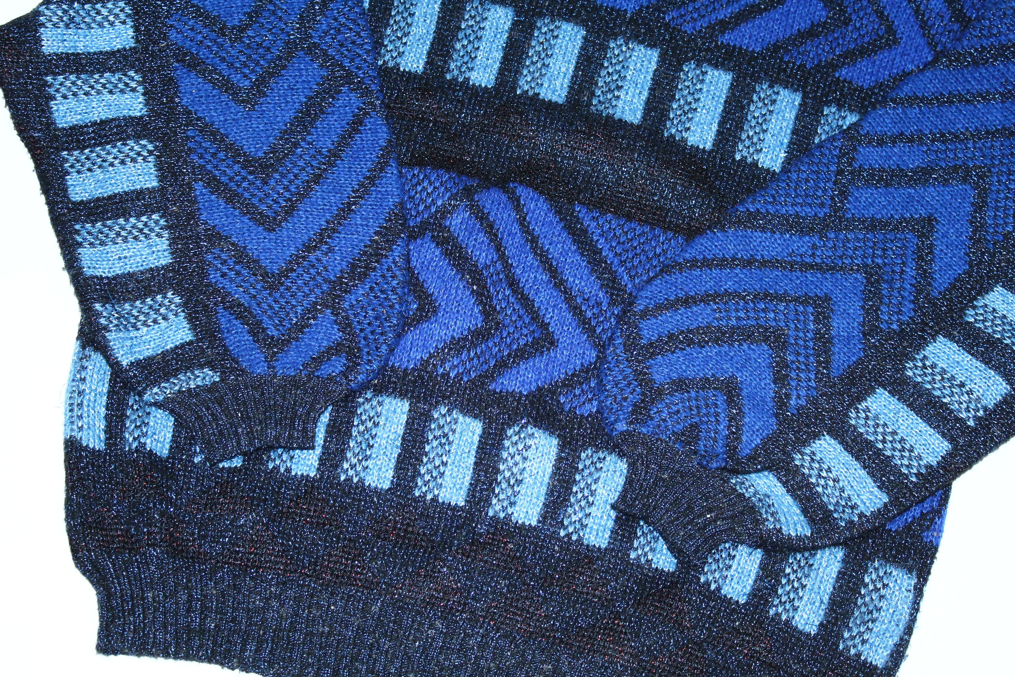 Japanese Brand 80s Rare Vtg Design Lambent Cable Knit Baggy Sweater Size US L / EU 52-54 / 3 - 4 Thumbnail
