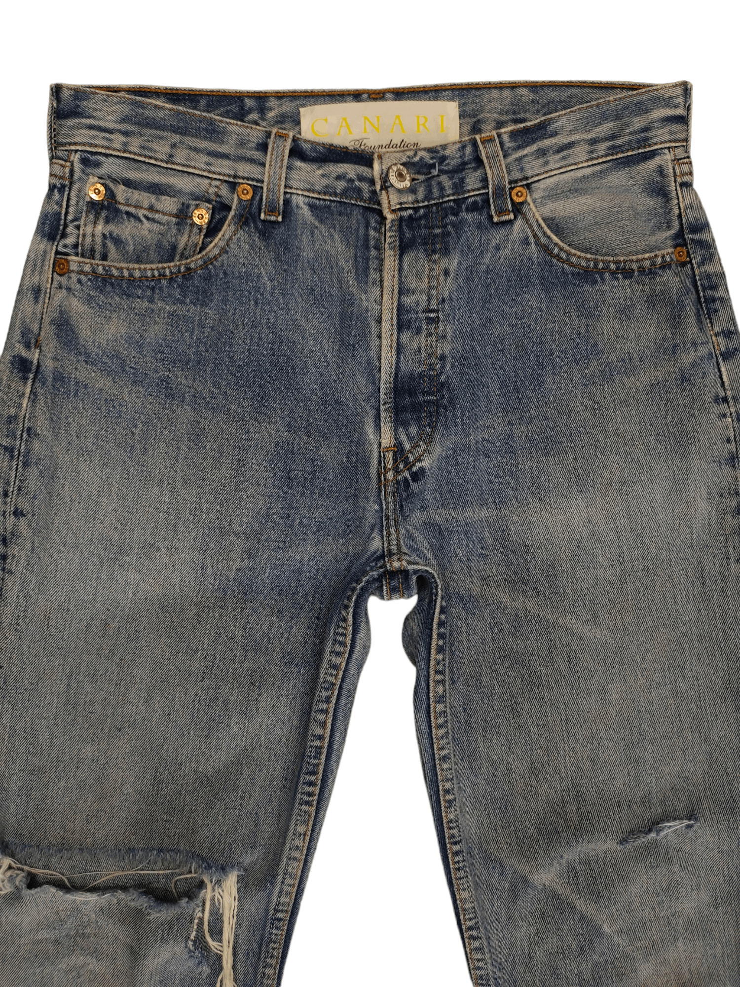 Engineered Garments × Levi's Levis X Canari Foundation Distressed Denim Jeans Size US 30 / EU 46 - 2 Thumbnail