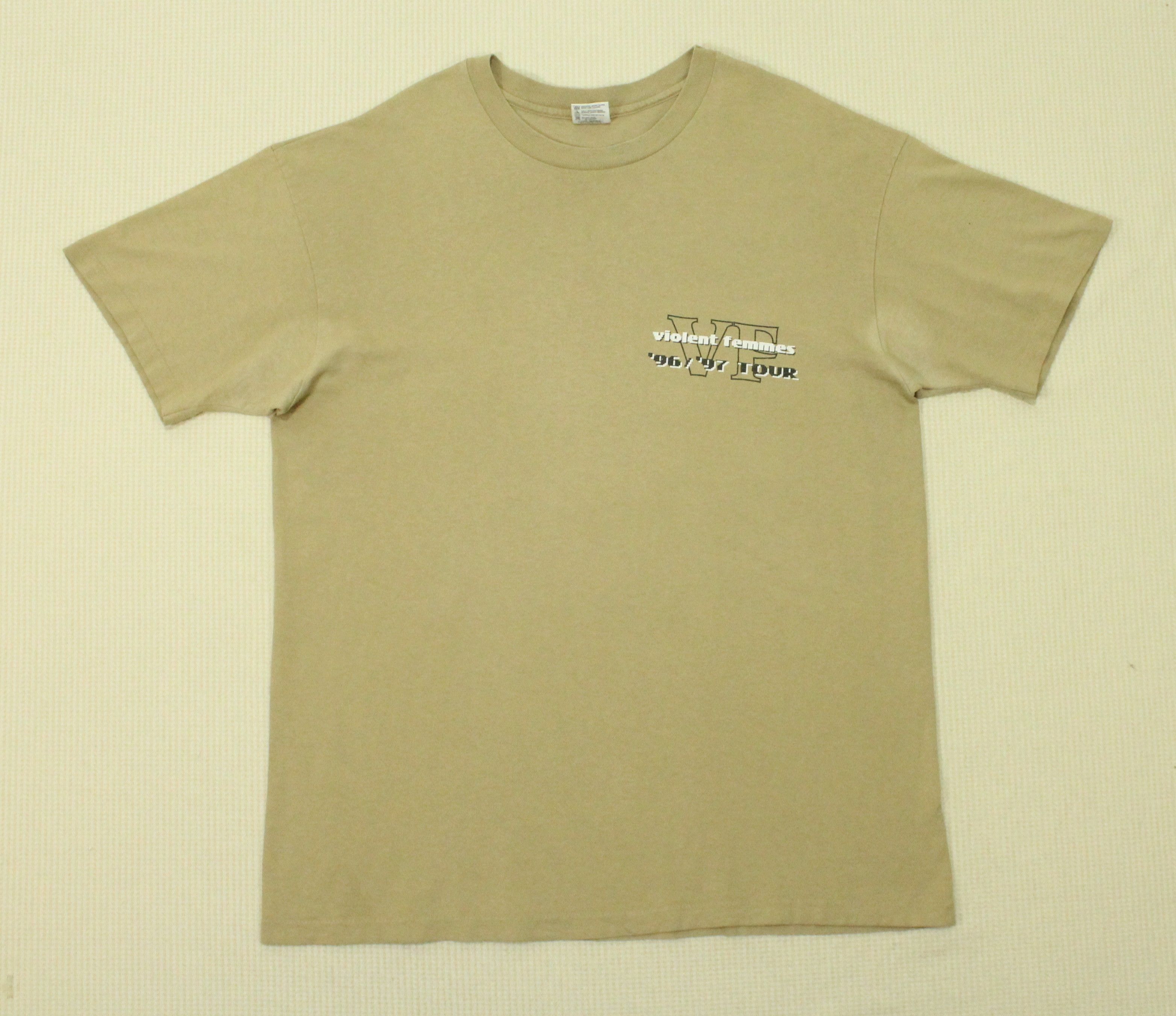 Band Tees Vintage 90s VIOLENT FEMMES T Shirt Single Stitch 96/97 Tour Size US XL / EU 56 / 4 - 3 Thumbnail