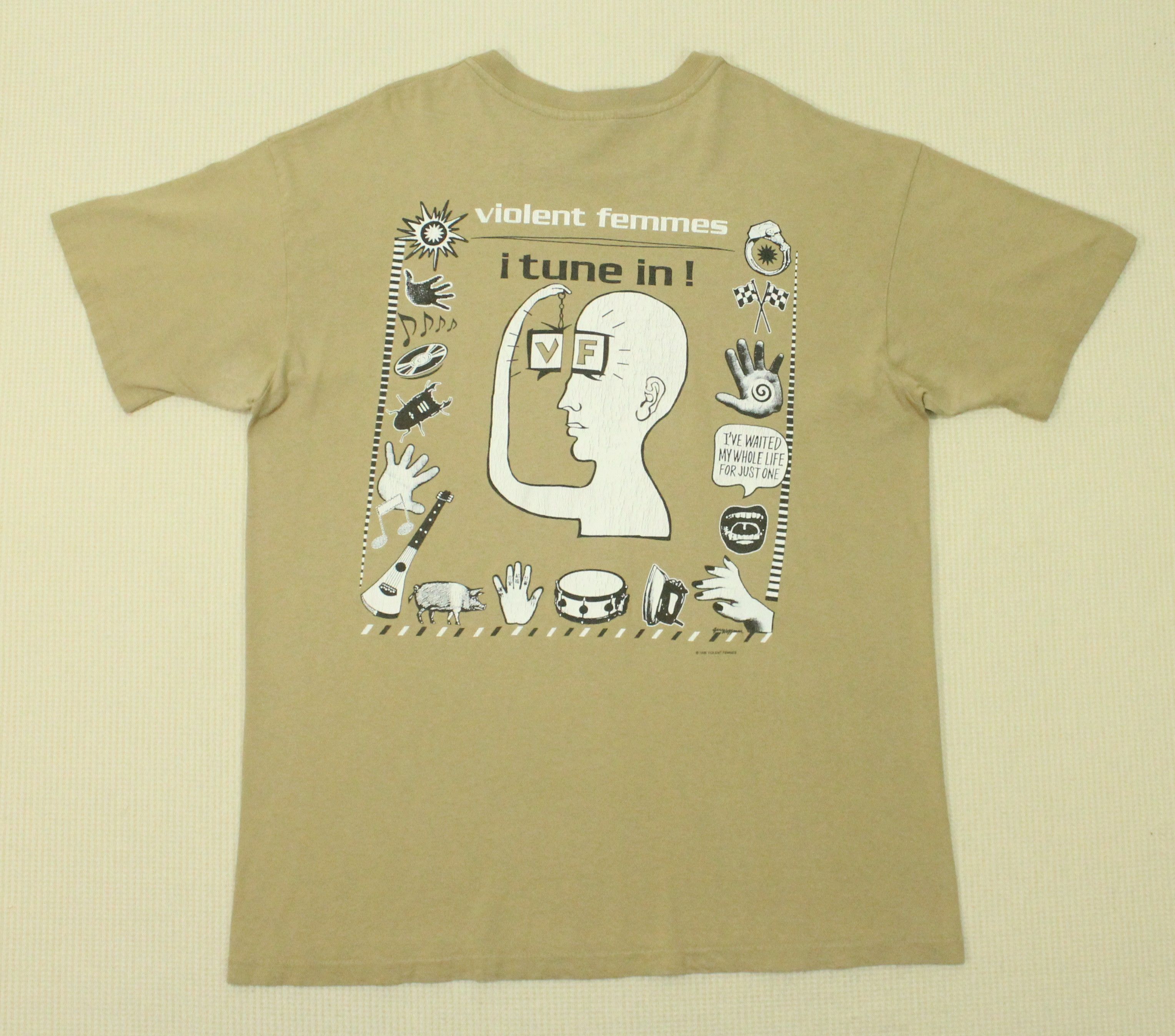 Band Tees Vintage 90s VIOLENT FEMMES T Shirt Single Stitch 96/97 Tour Size US XL / EU 56 / 4 - 6 Thumbnail