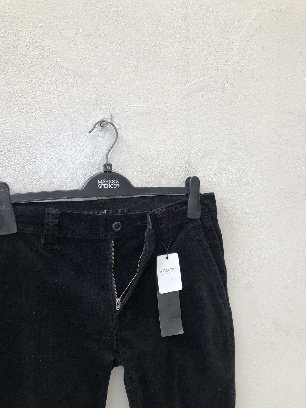 Japanese Brand NEW No ID. Japan Cropped Black Corduroy Trouser Pant Size US 32 / EU 48 - 10 Thumbnail