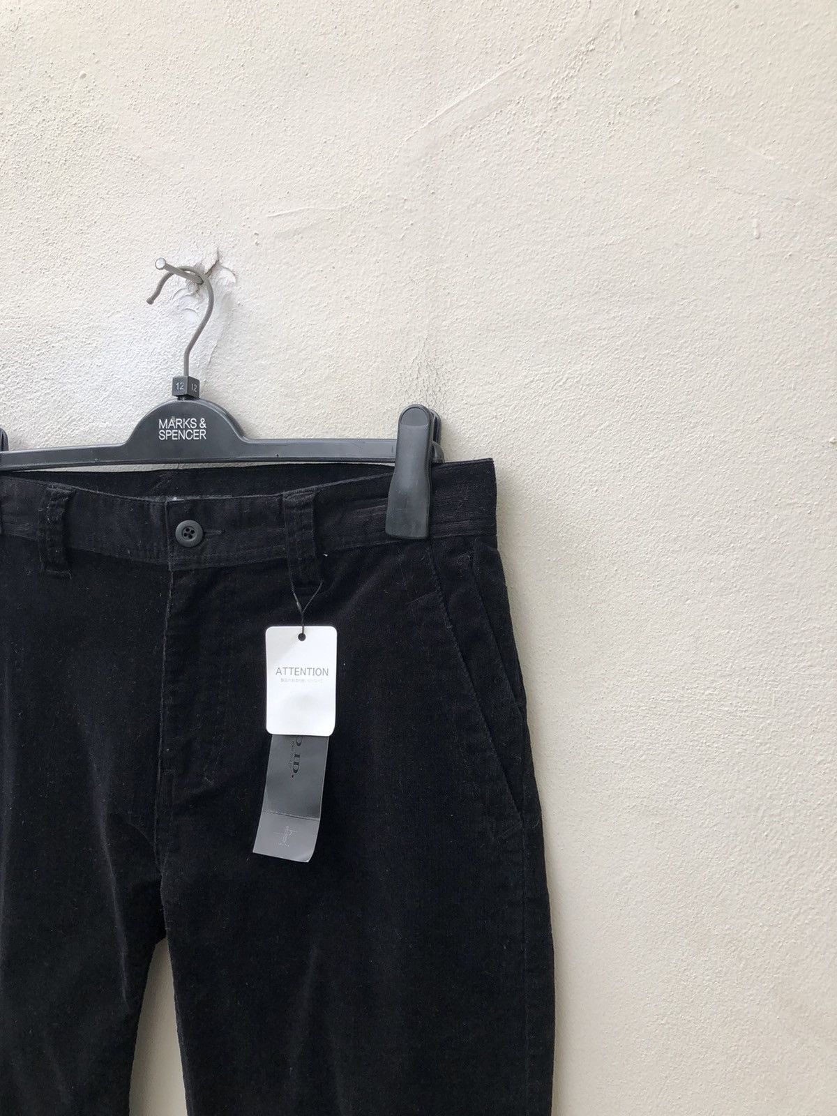 Japanese Brand NEW No ID. Japan Cropped Black Corduroy Trouser Pant Size US 32 / EU 48 - 9 Thumbnail