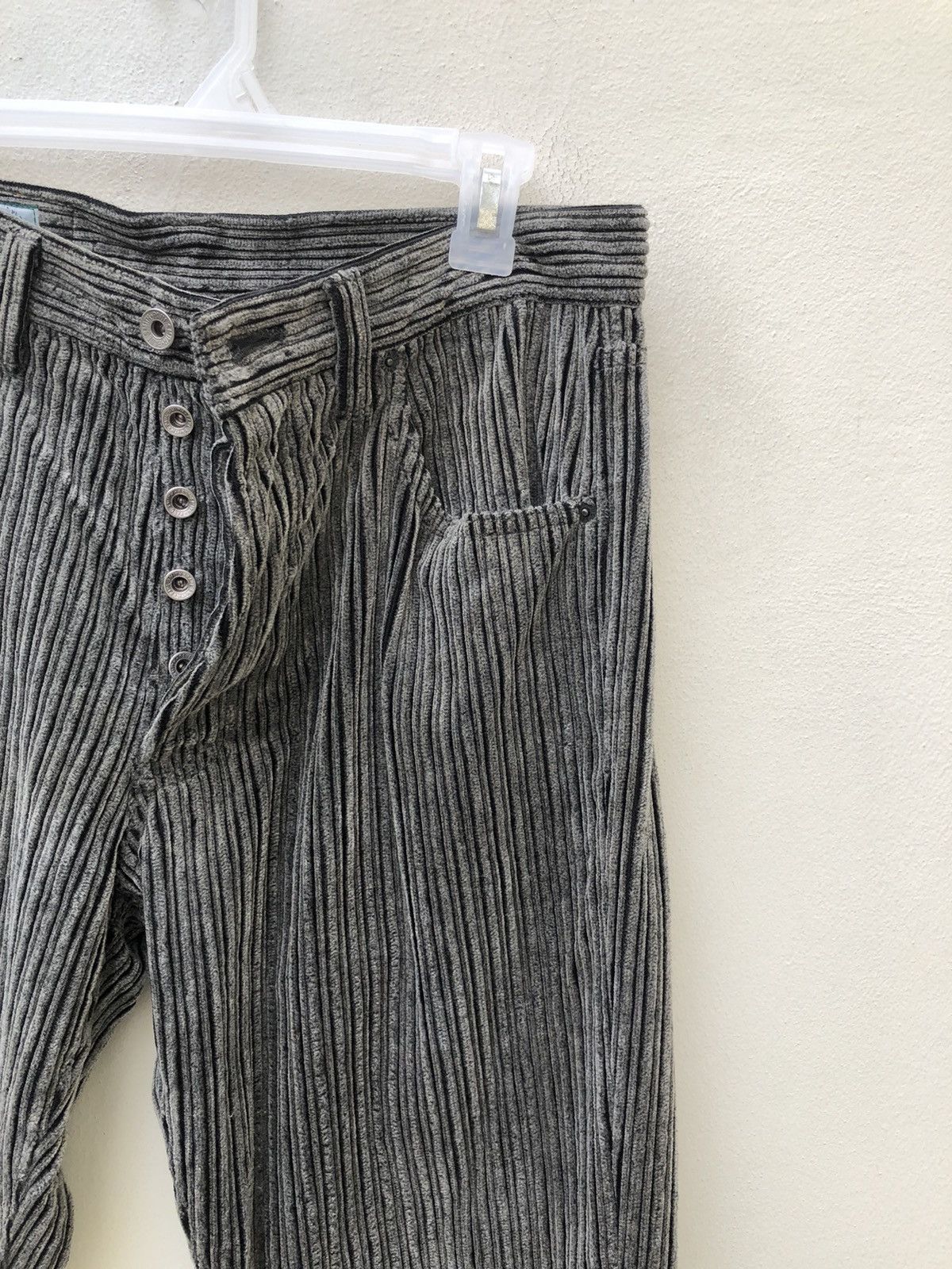 Paul Smith Vintage Paul Smith Jeans Grey Striped Corduroy Pant Size US 31 - 7 Thumbnail