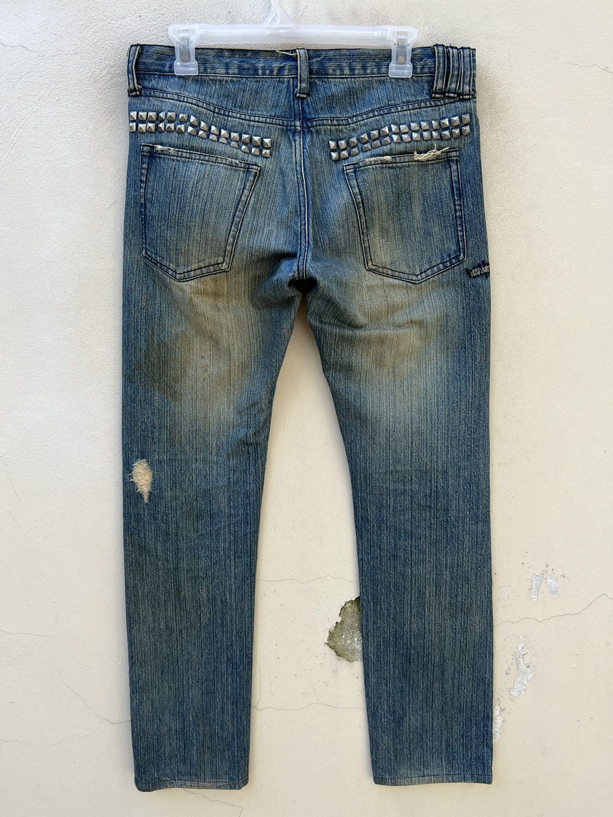 Vintage RUPERT EDGE Japan Rips Fade Denim Dirty Jeans