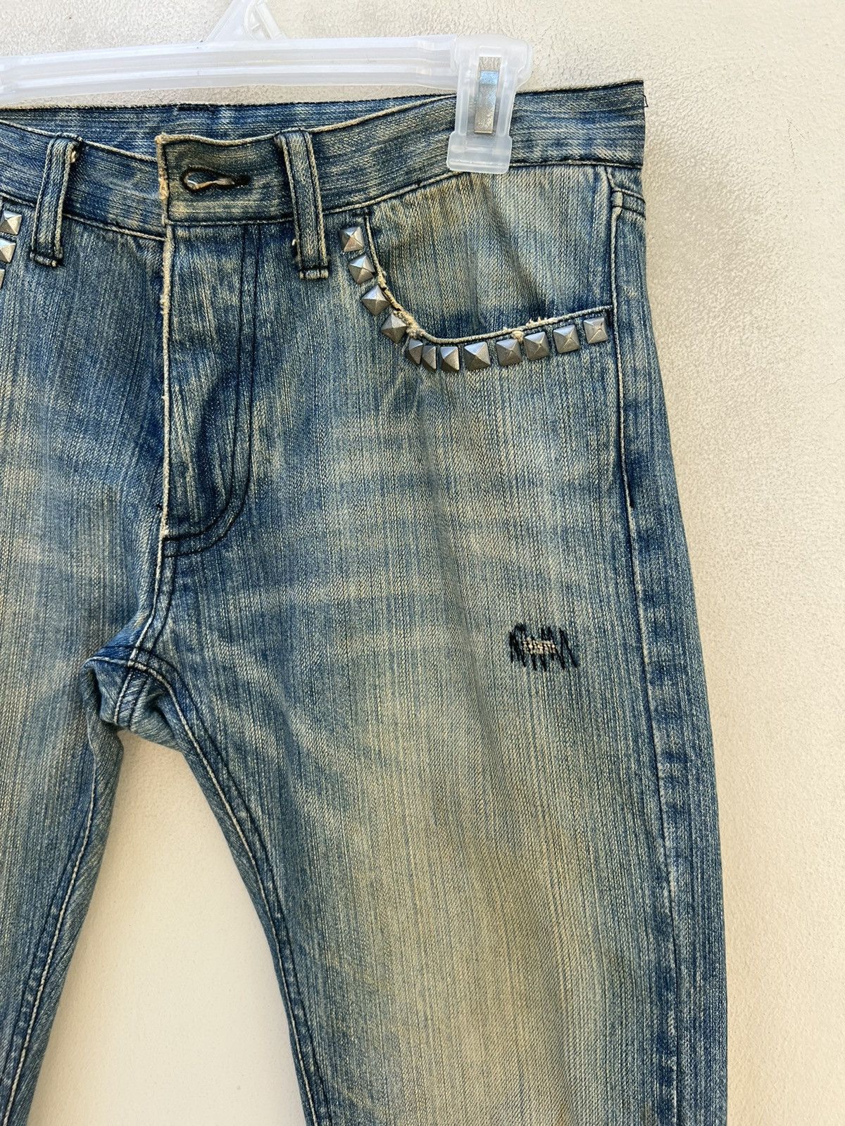 Vintage RUPERT EDGE Japan Rips Fade Denim Dirty Jeans
