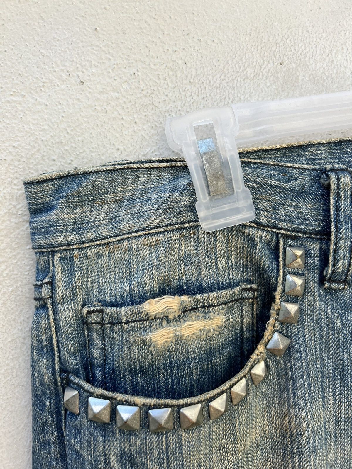 Vintage RUPERT EDGE Japan Rips Fade Denim Dirty Jeans