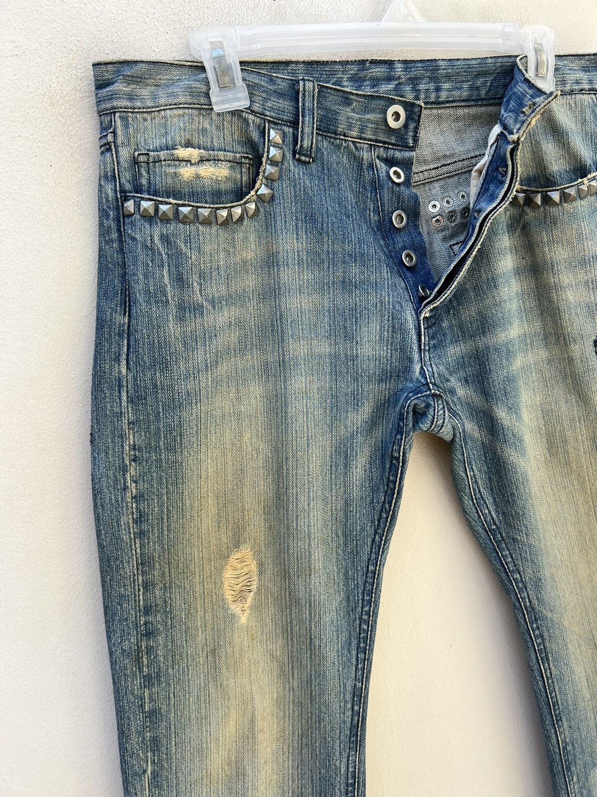 Vintage RUPERT EDGE Japan Rips Fade Denim Dirty Jeans