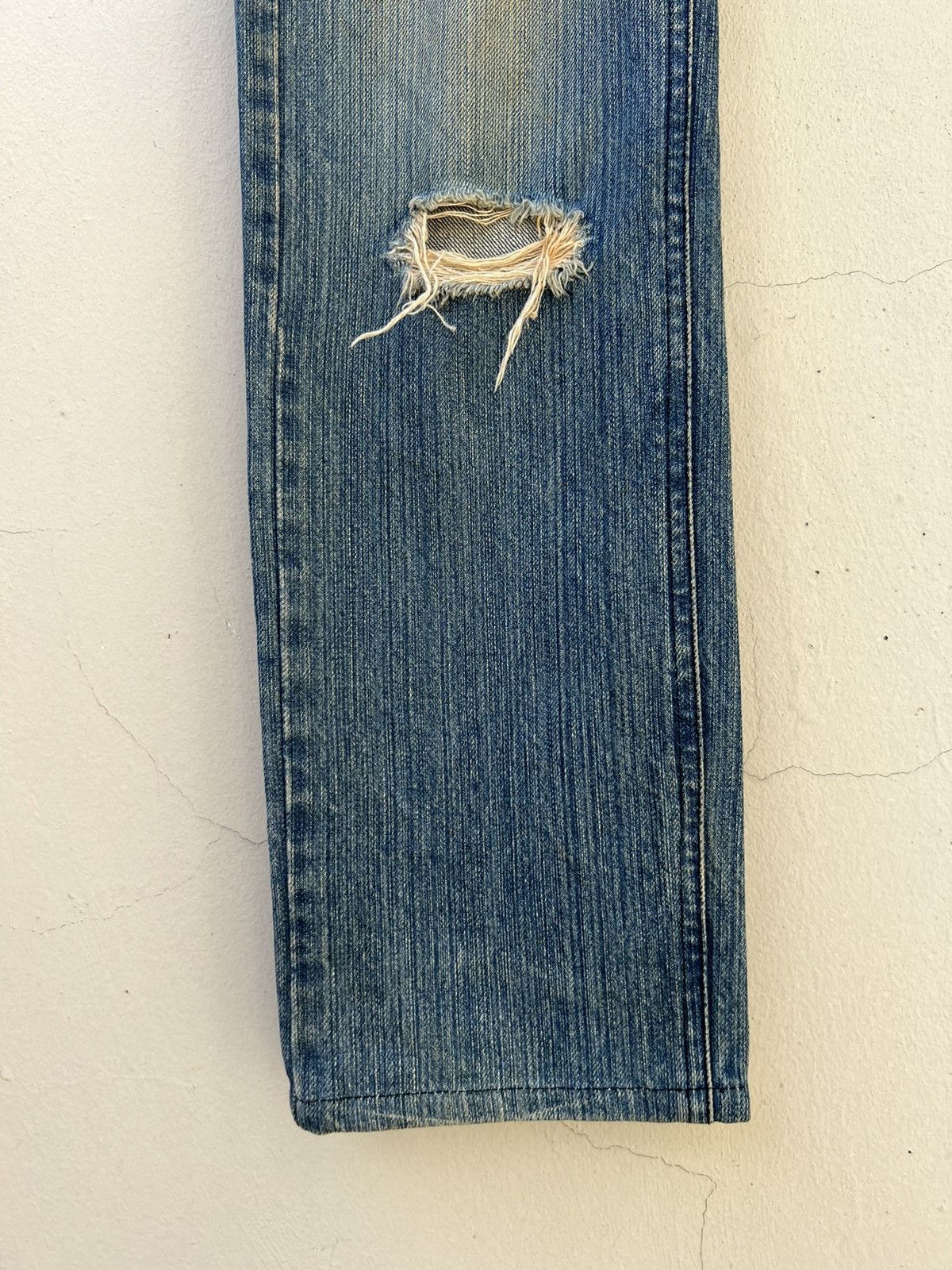 Vintage RUPERT EDGE Japan Rips Fade Denim Dirty Jeans