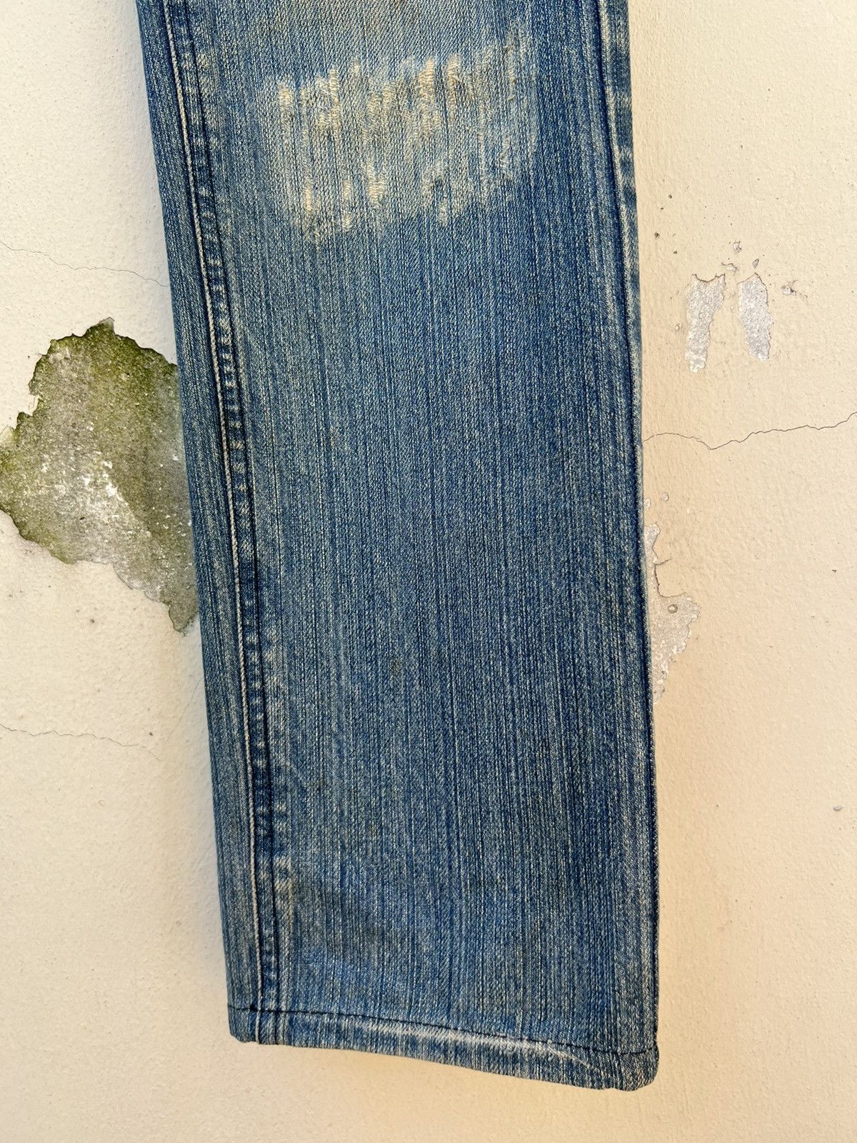 Vintage RUPERT EDGE Japan Rips Fade Denim Dirty Jeans
