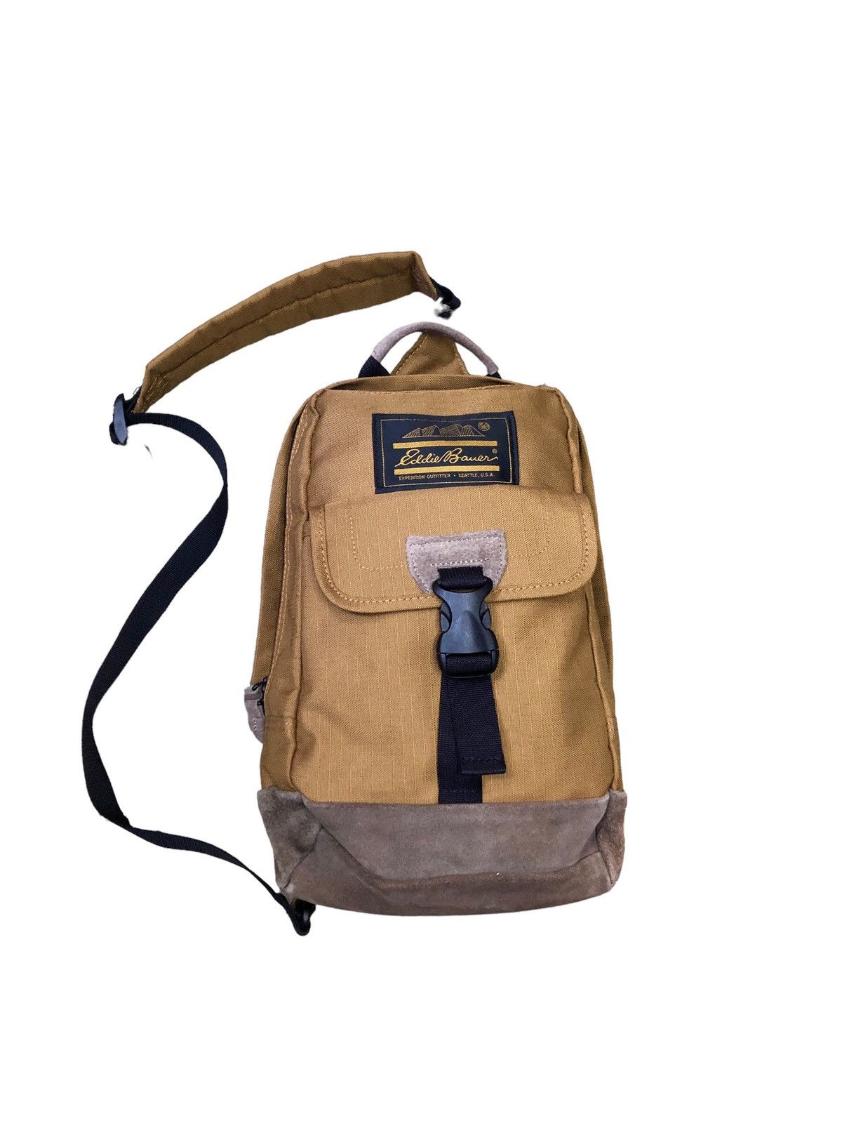 EDDIE BOUER CROSSBODY BAG LEATHER BOTTOM