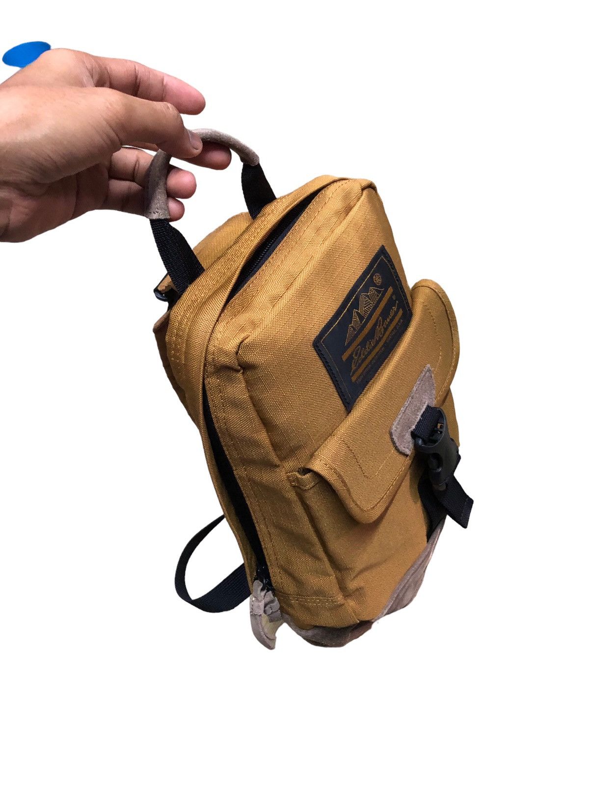 EDDIE BOUER CROSSBODY BAG LEATHER BOTTOM