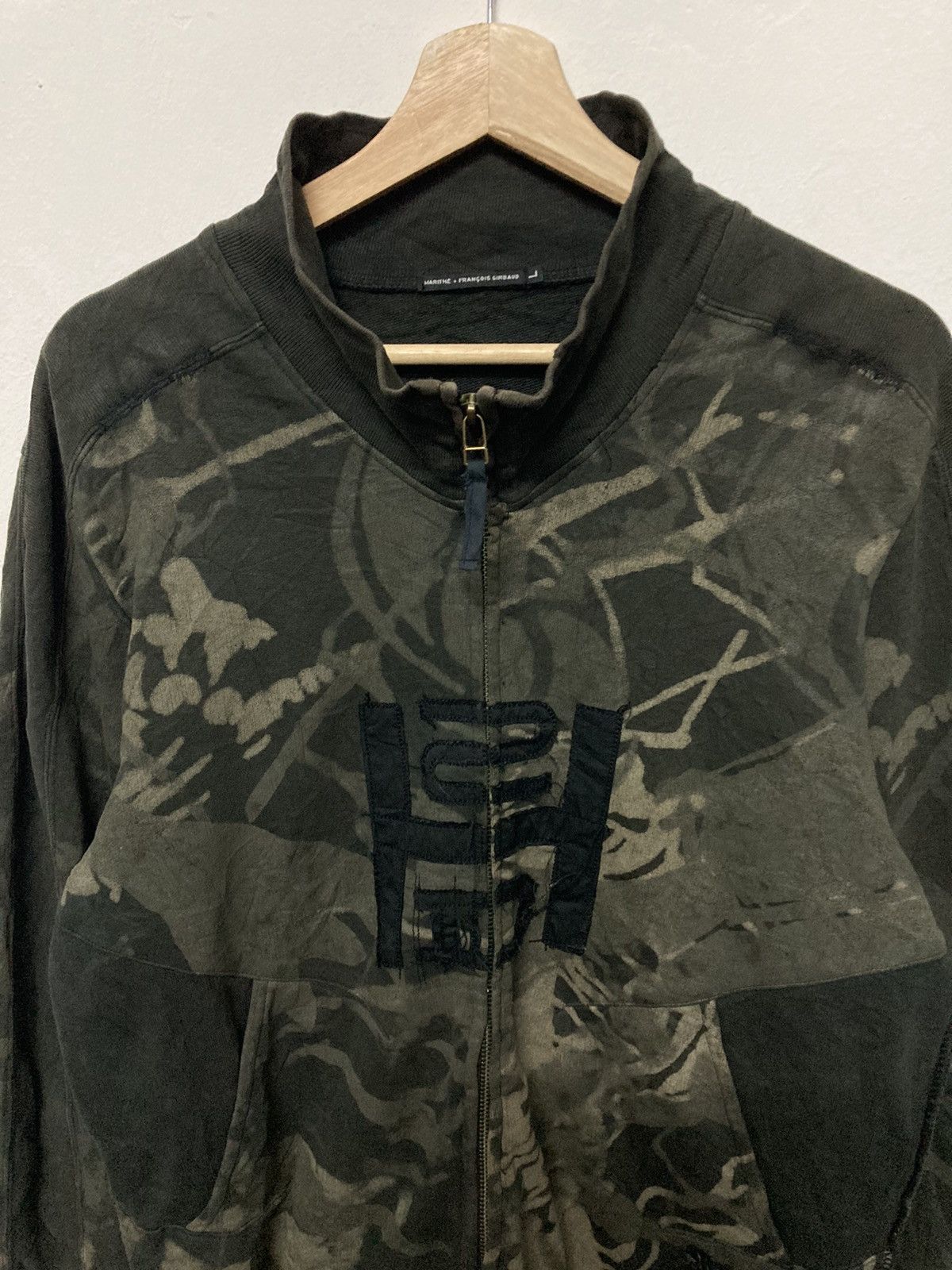Marithe + Francois Girbaud Marithe Francois Girbaud Distressed Design Zipper Sweatshirt Size US L / EU 52-54 / 3 - 4 Thumbnail