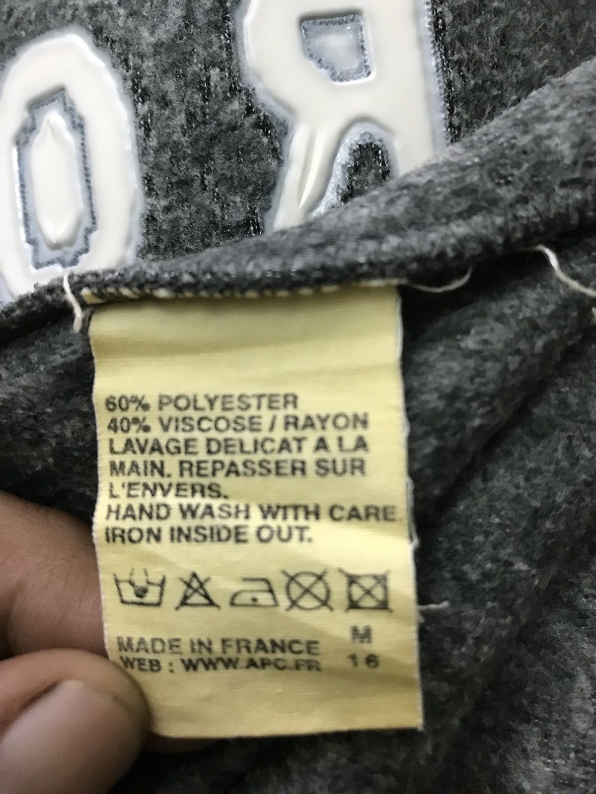 A.P.C. APC Fleece Big Logo Hooded Sweater Made In France Size US S / EU 44-46 / 1 - 6 Thumbnail