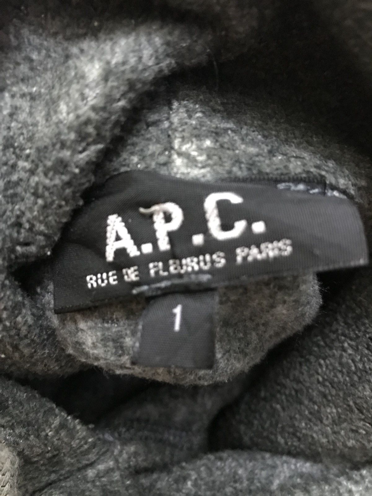 A.P.C. APC Fleece Big Logo Hooded Sweater Made In France Size US S / EU 44-46 / 1 - 3 Thumbnail