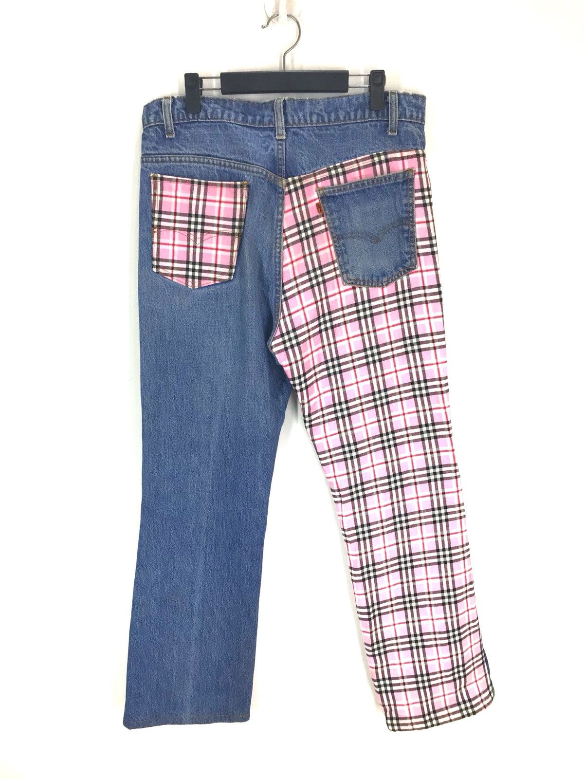 Levi's Vintage Clothing Vintage Levis Rebuild/ Reconstruct Tartan Checkered Jeans Size US 34 / EU 50 - 1 Thumbnail