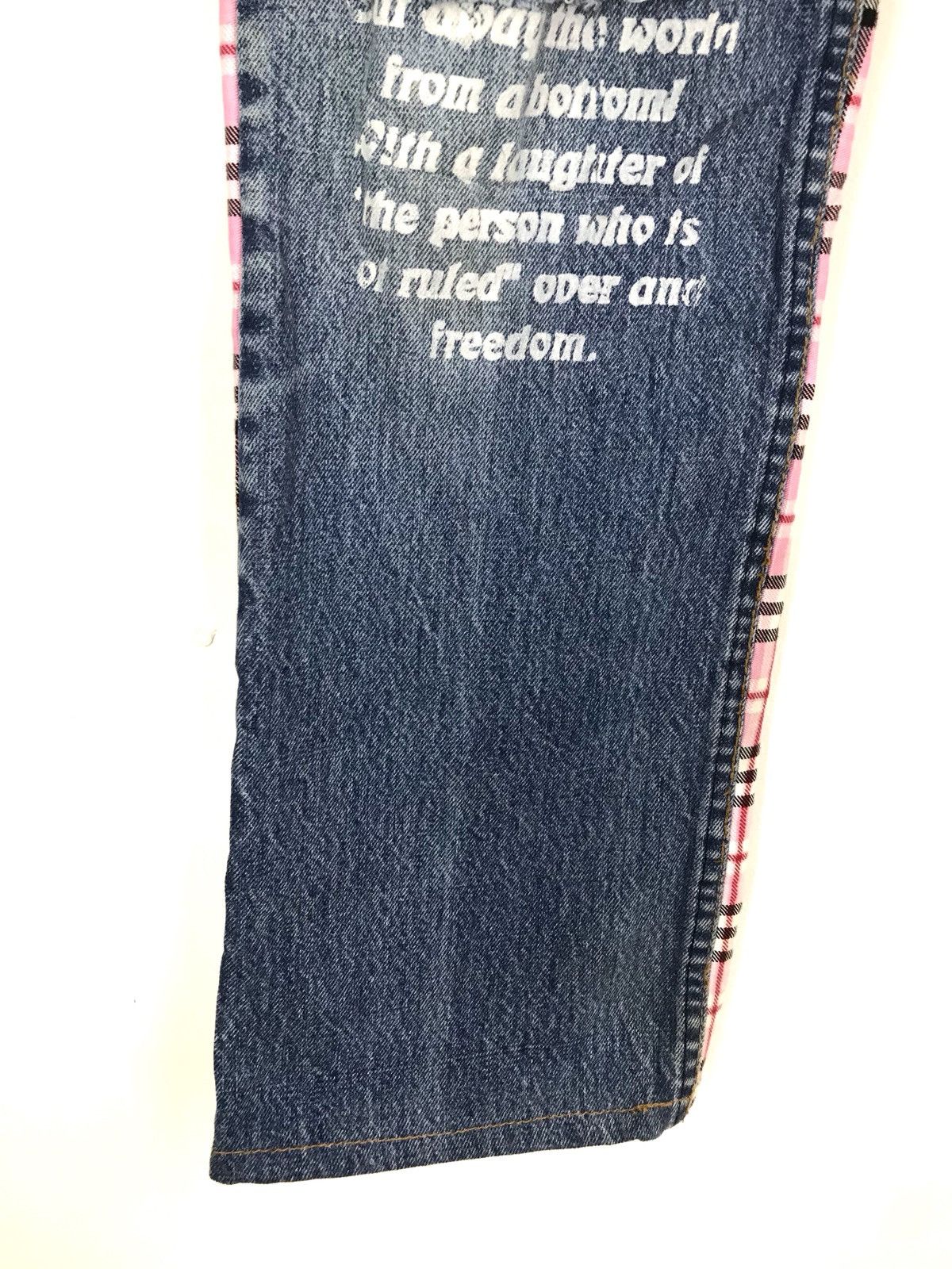 Levi's Vintage Clothing Vintage Levis Rebuild/ Reconstruct Tartan Checkered Jeans Size US 34 / EU 50 - 6 Thumbnail