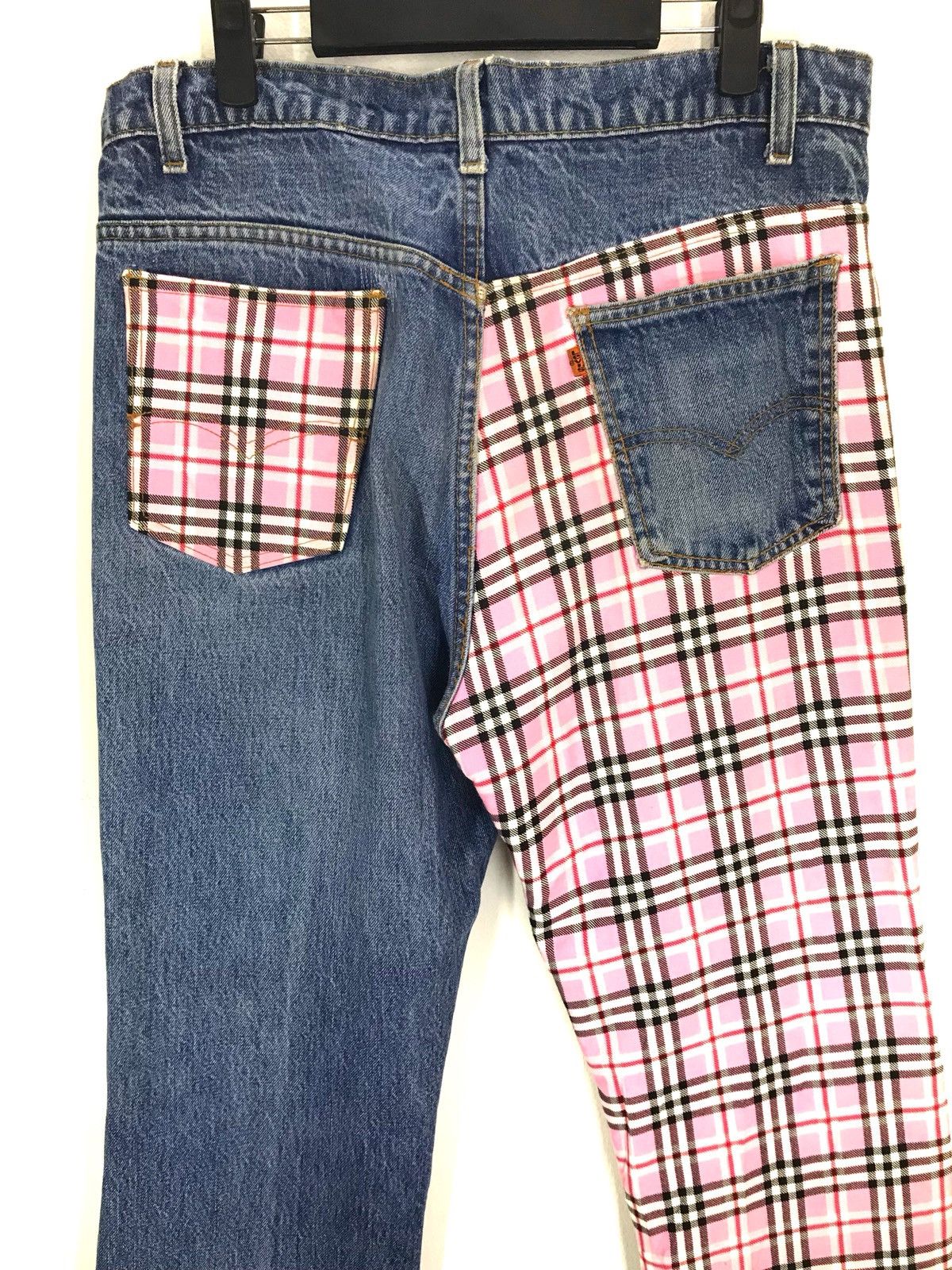 Levi's Vintage Clothing Vintage Levis Rebuild/ Reconstruct Tartan Checkered Jeans Size US 34 / EU 50 - 9 Thumbnail